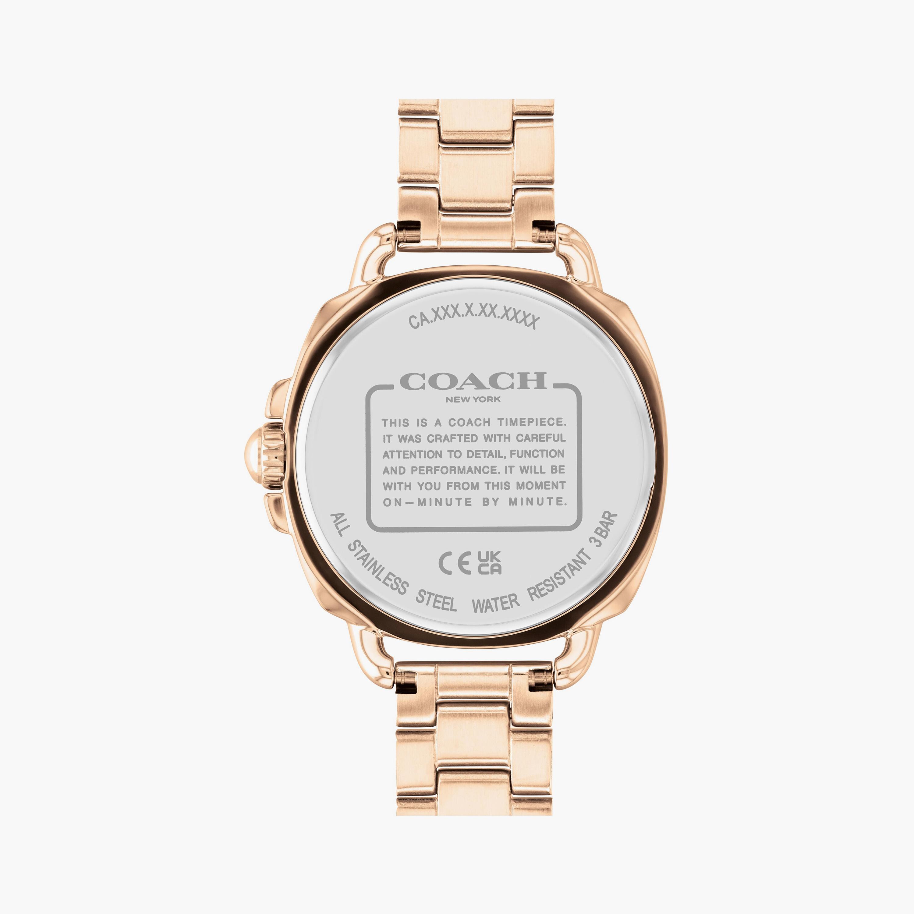 كوتش ساعة يد نسائية تناظرية ستانلس ستيل روز جولد | 14504168-women-watchesandjewellery-watches-image-3