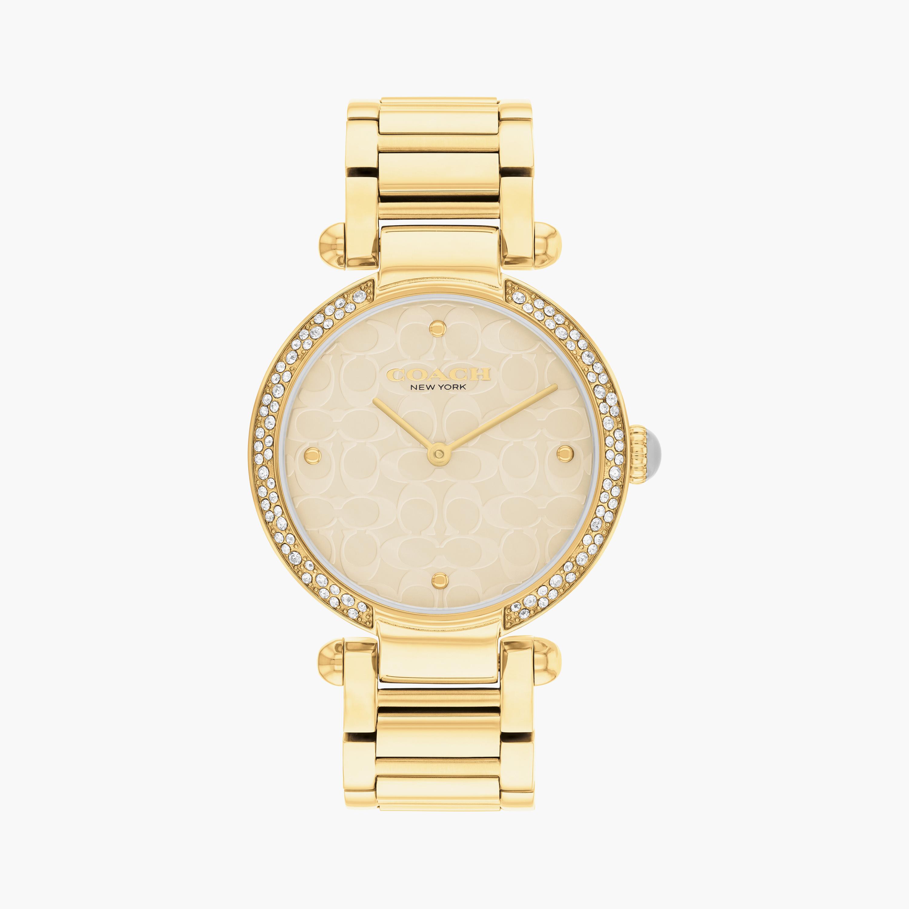 كوتش ساعة يد نسائية تناظرية ستانلس ستيل ذهبي | 14504183-women-watchesandjewellery-watches-image-1