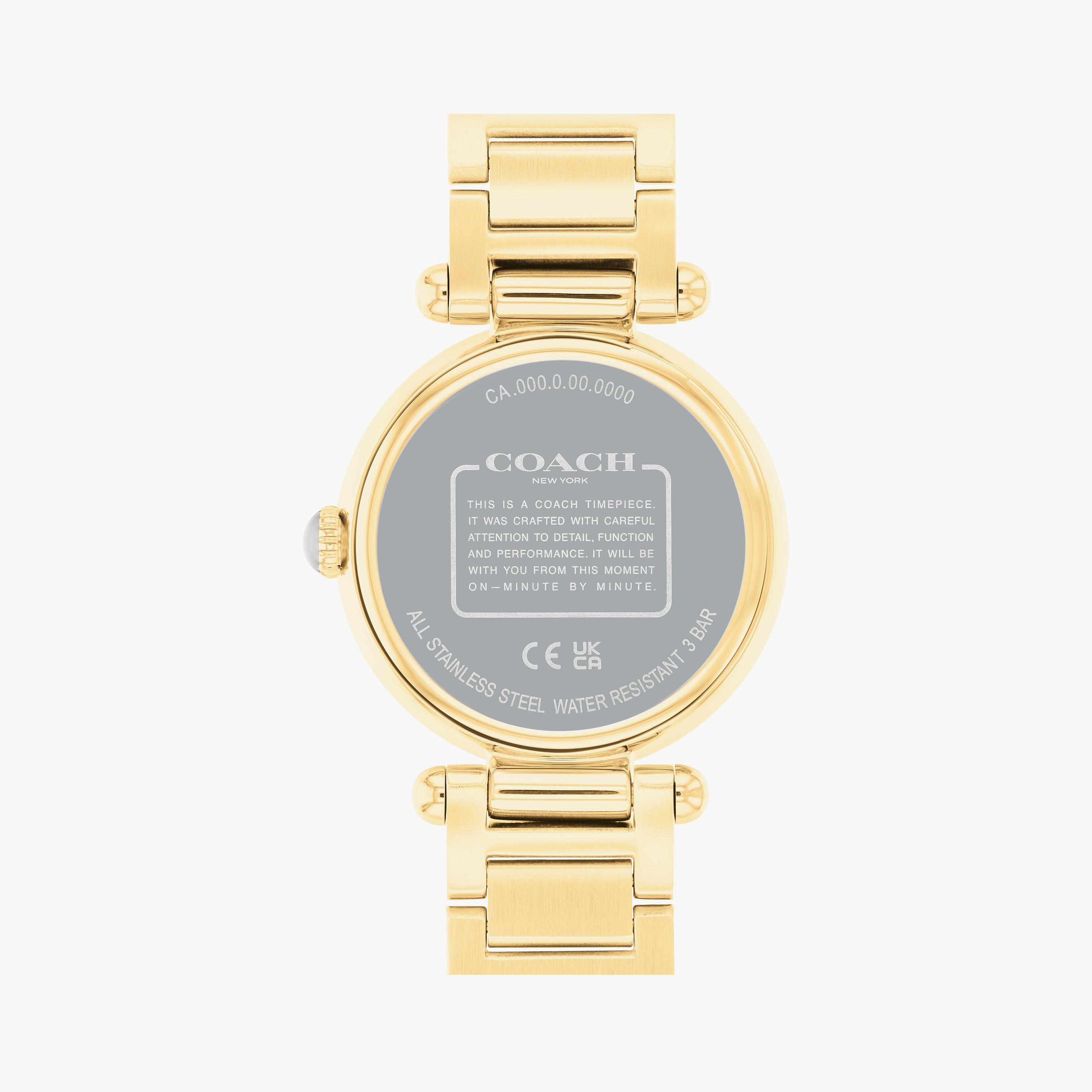 كوتش ساعة يد نسائية تناظرية ستانلس ستيل ذهبي | 14504183-women-watchesandjewellery-watches-image-3