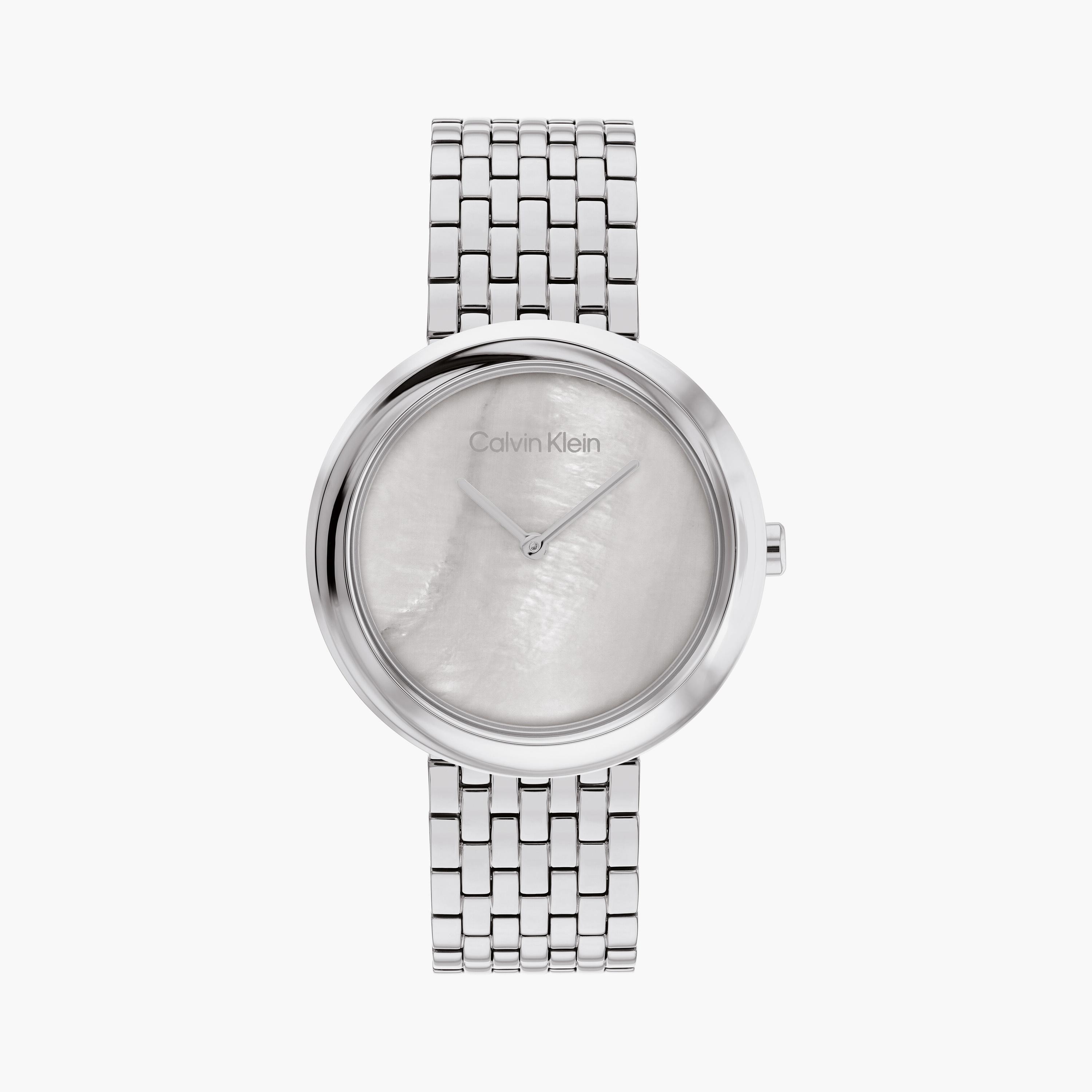 كالفن كلاين ساعة يد نسائية تناظرية ستانلس ستيل فضي | 25200320-women-watchesandjewellery-watches-image-1