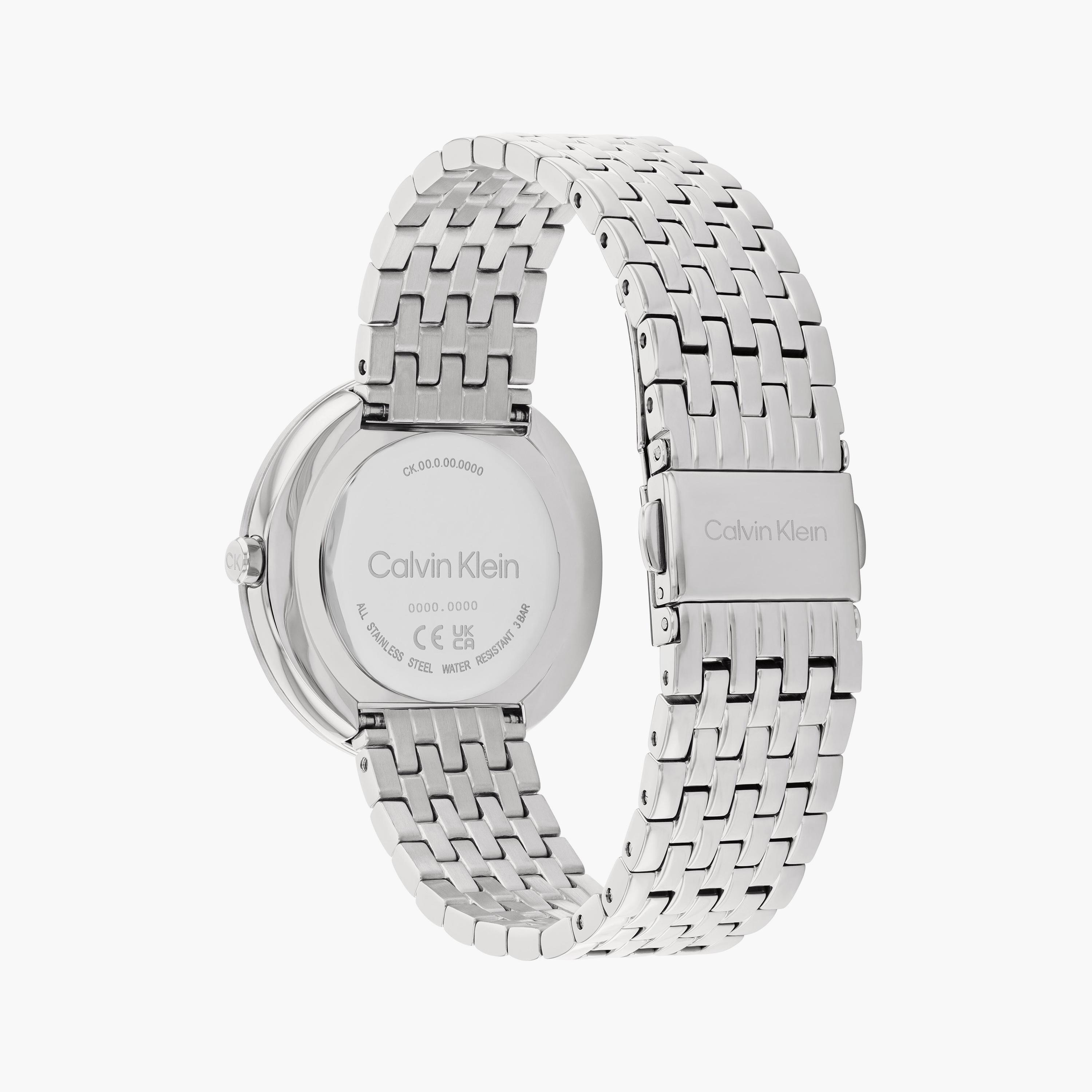 كالفن كلاين ساعة يد نسائية تناظرية ستانلس ستيل فضي | 25200320-women-watchesandjewellery-watches-image-3