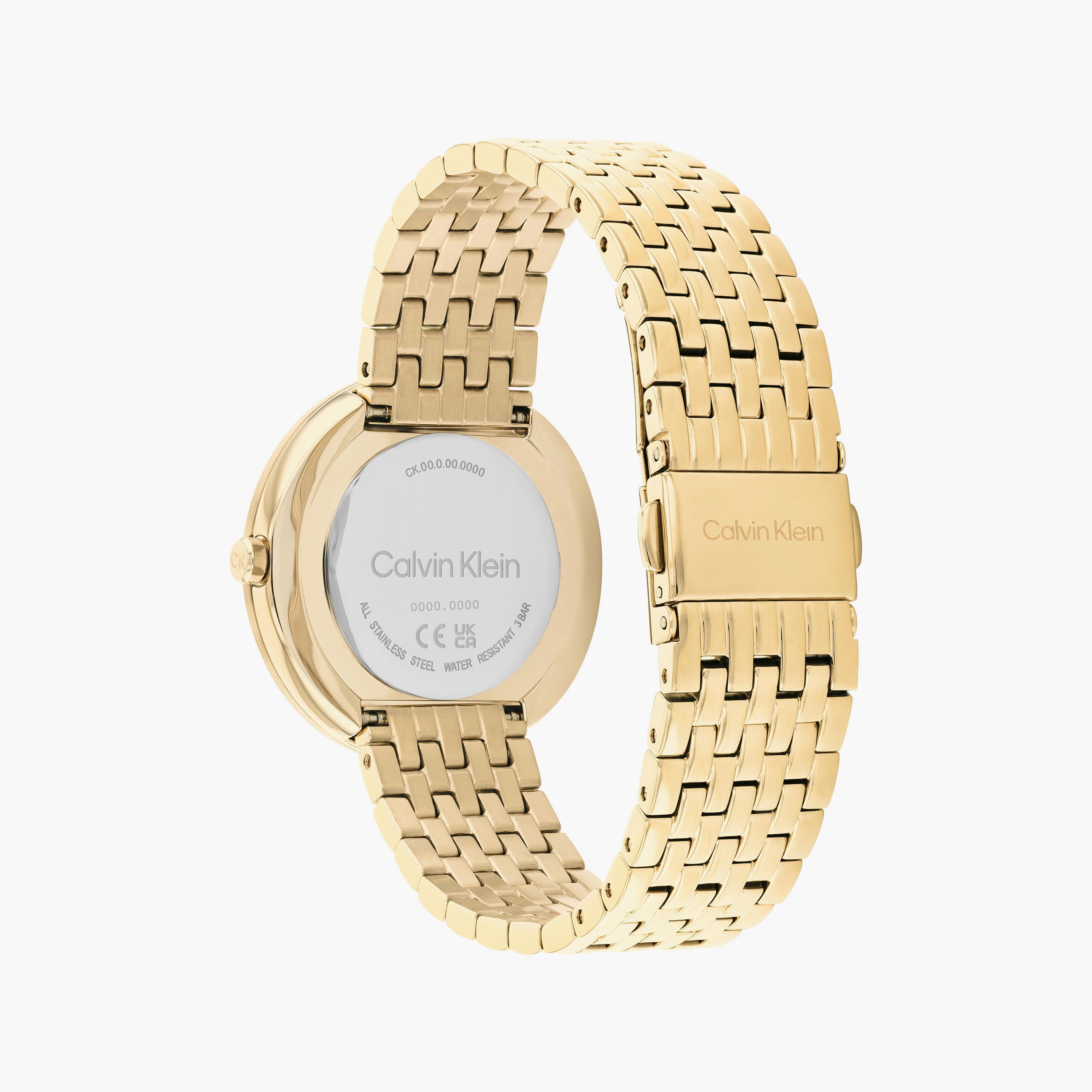 كالفن كلاين ساعة يد نسائية تناظرية ستانلس ستيل ذهبي | 25200321-women-watchesandjewellery-watches-image-3