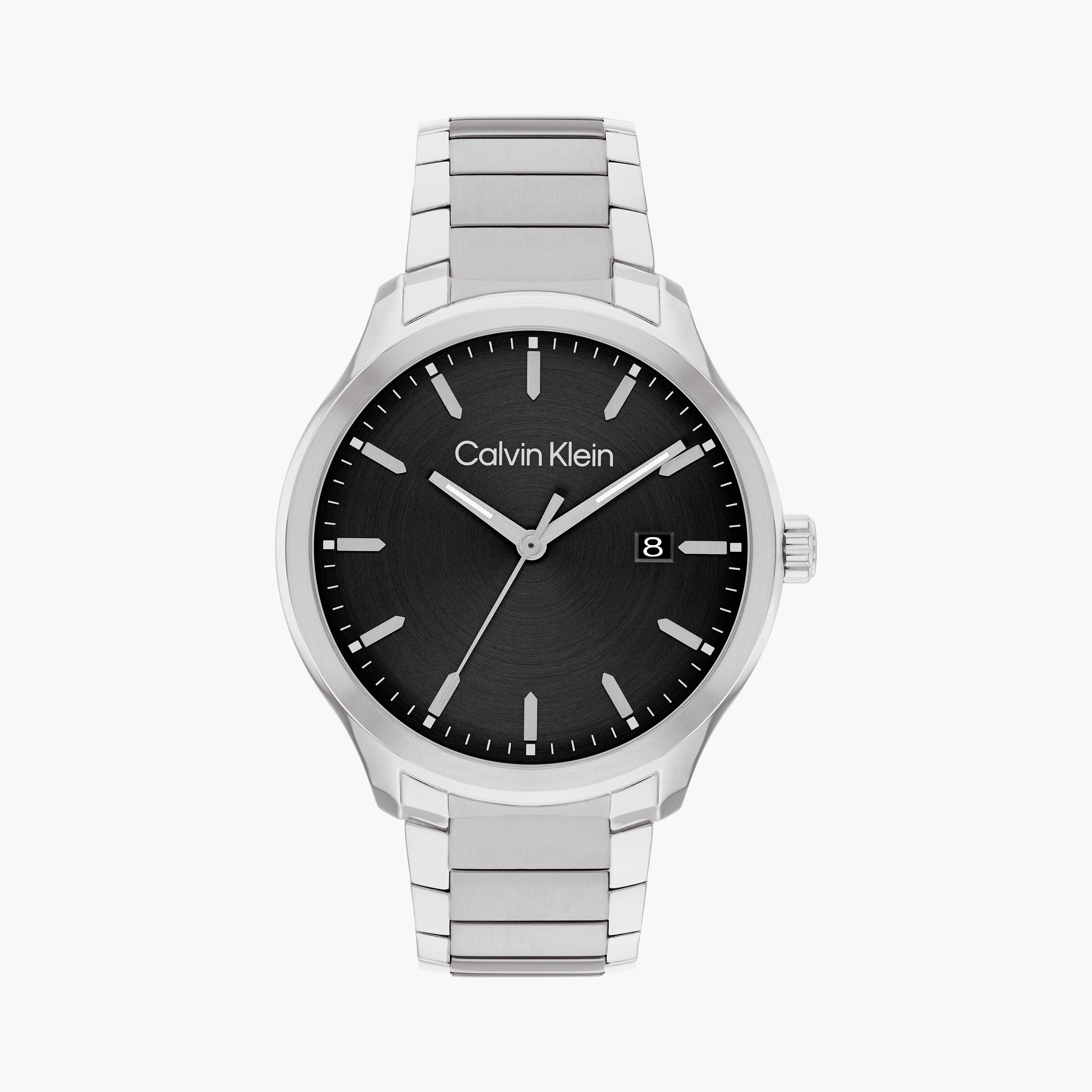 كالفن كلاين ساعة يد رجالية تناظرية ستانلس ستيل فضي | 25200348-men-watchesandjewellery-watches-image-1