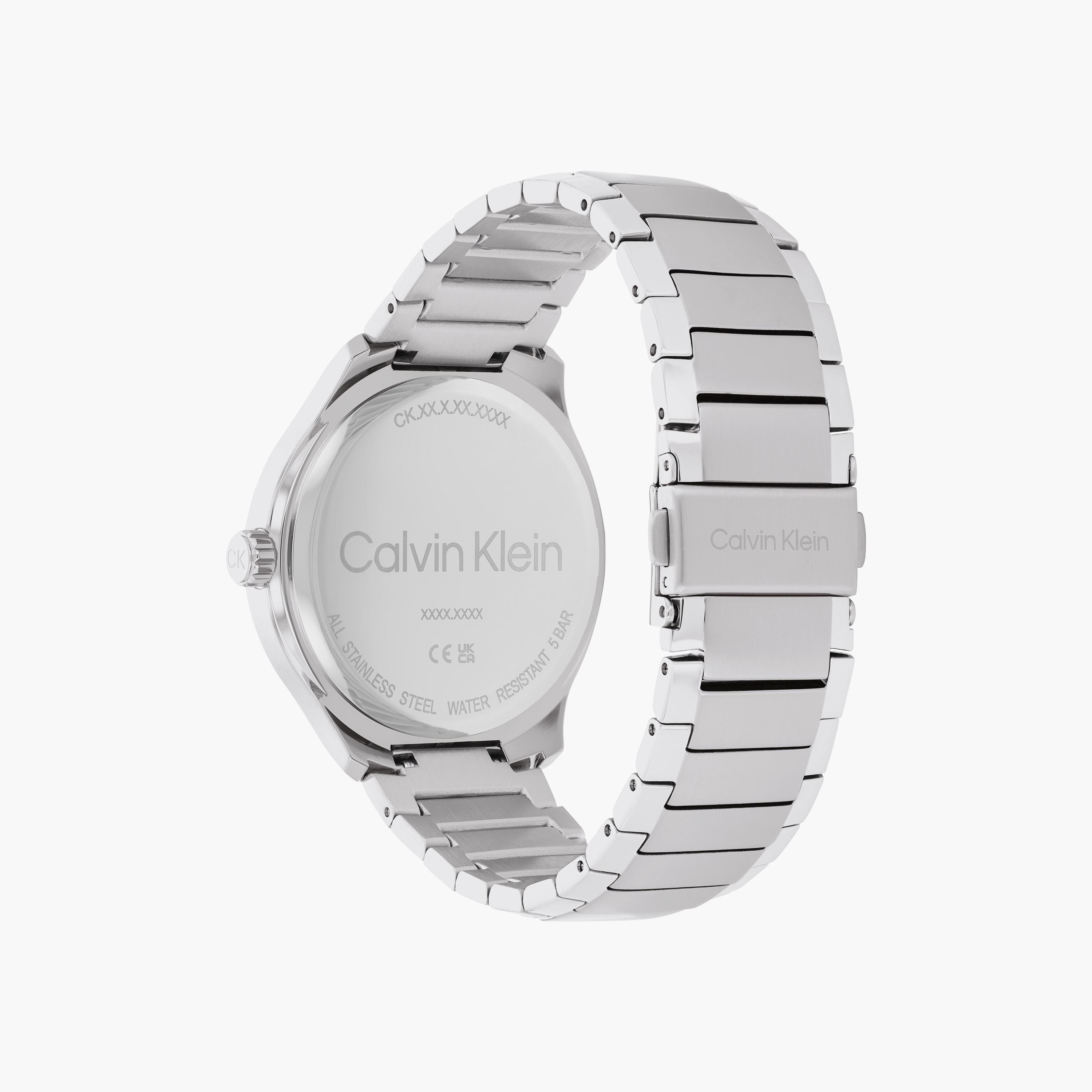 كالفن كلاين ساعة يد رجالية تناظرية ستانلس ستيل فضي | 25200348-men-watchesandjewellery-watches-image-3
