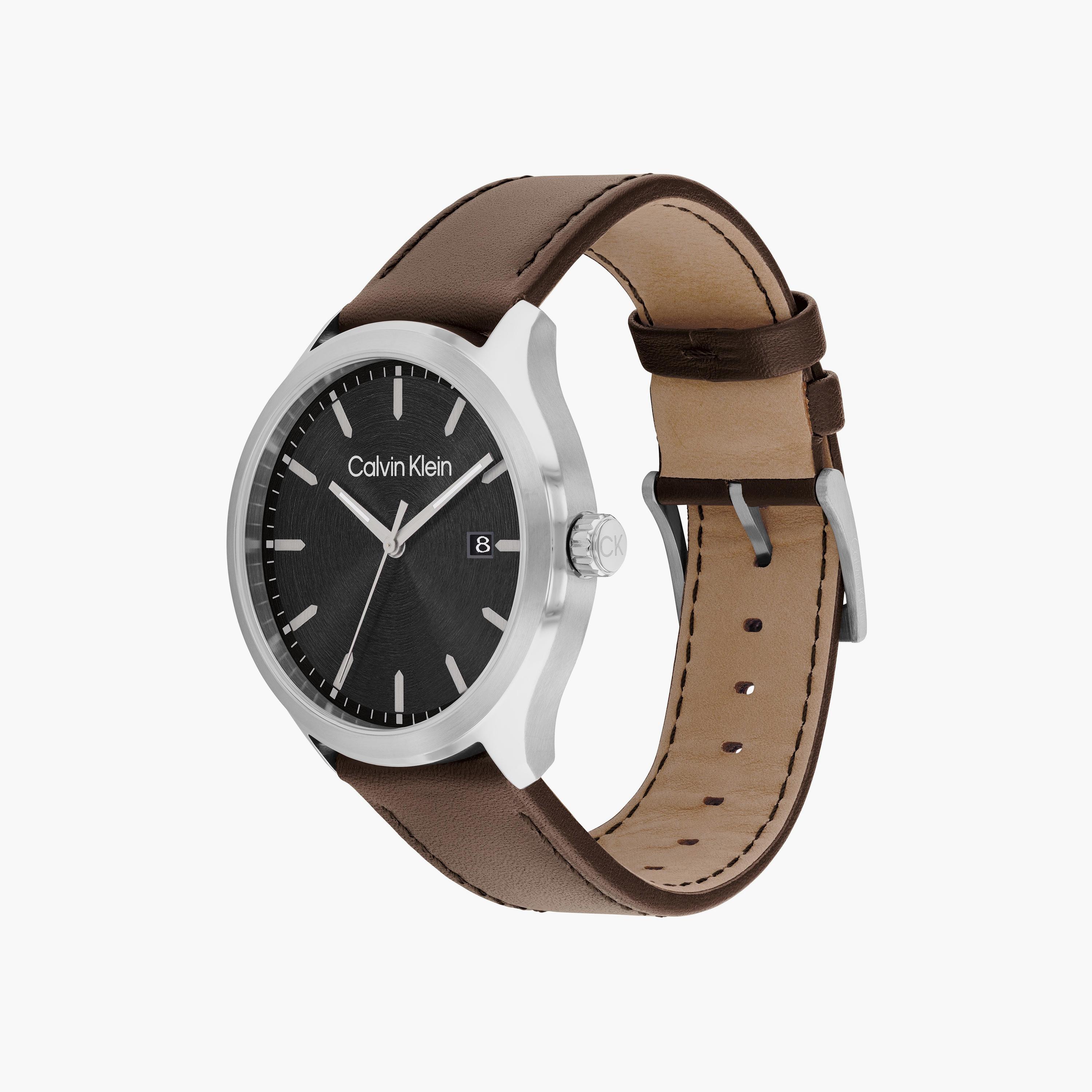 كالفن كلاين ساعة يد رجالية تناظرية جلد بني | 25200354-men-watchesandjewellery-watches-image-2