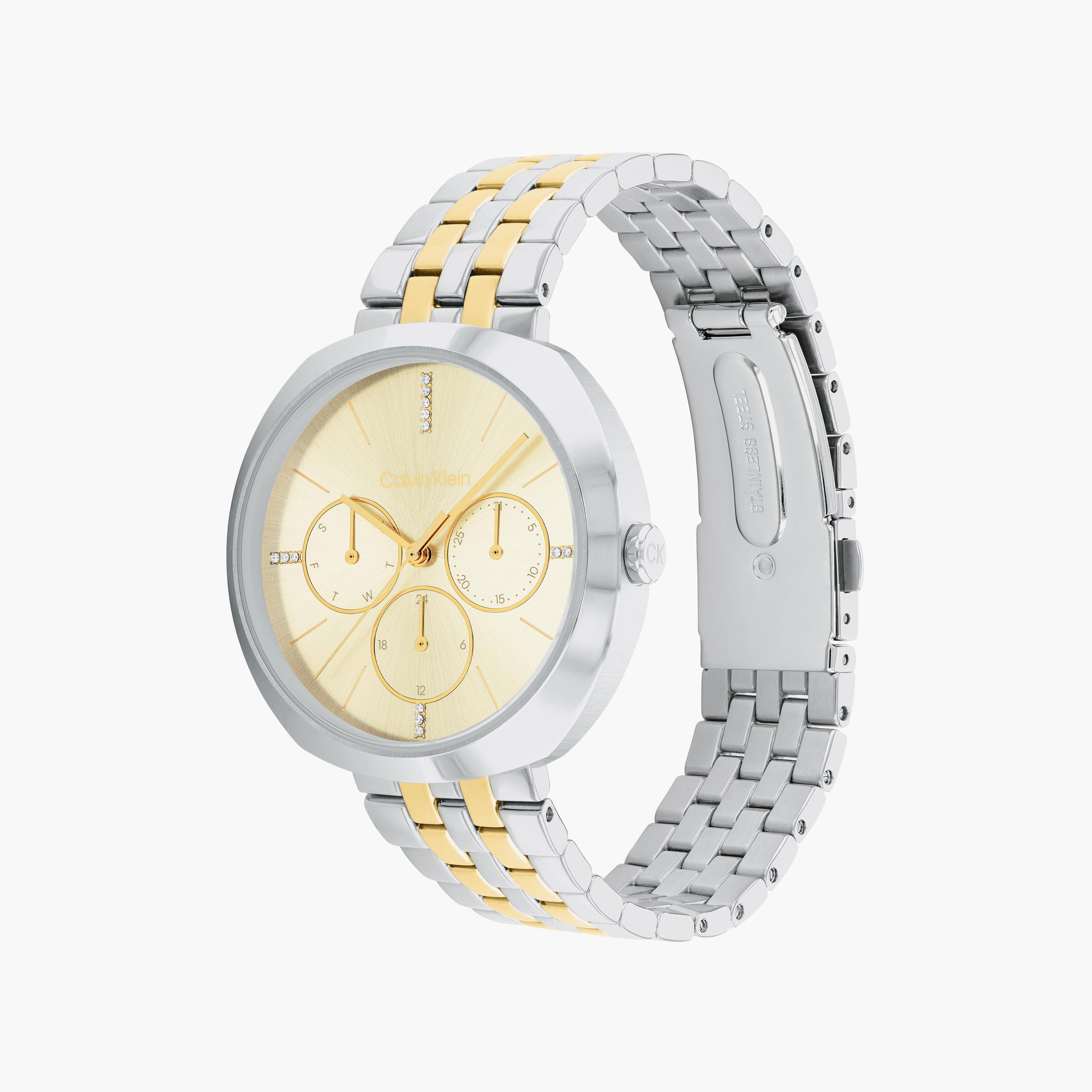 كالفن كلاين ساعة يد نسائية تناظرية ستانلس ستيل ملونة | 25200418-women-watchesandjewellery-watches-image-2