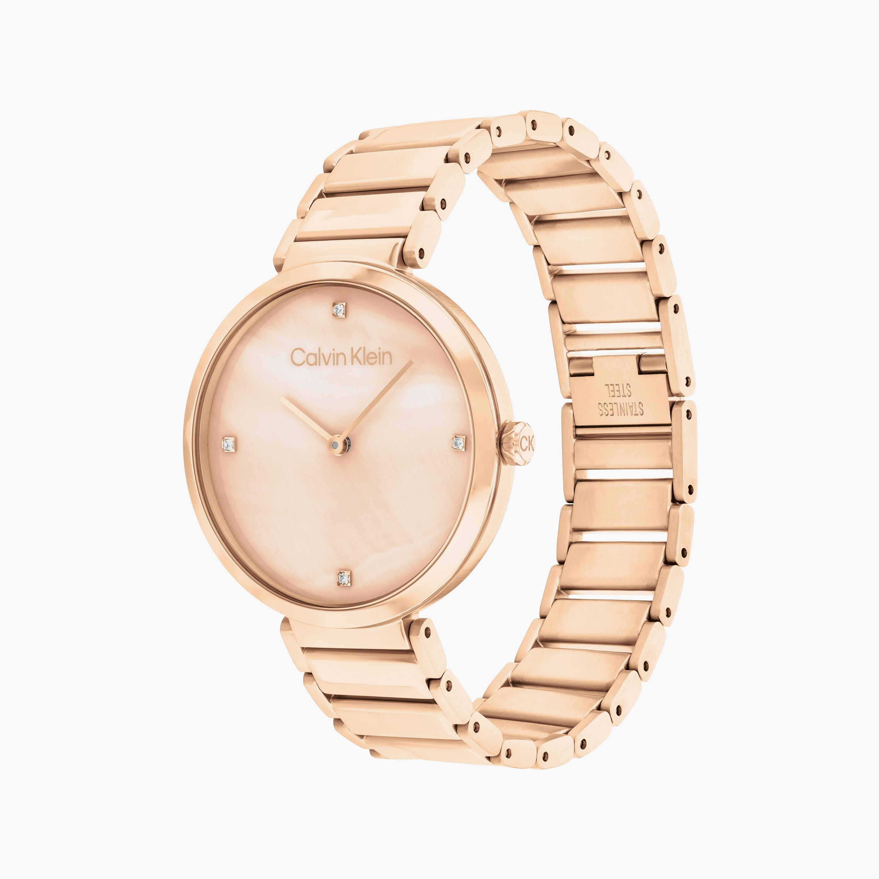 كالفن كلاين ساعة يد نسائية تناظرية ستانلس ستيل روز جولد | 25200429-women-watchesandjewellery-watches-image-2