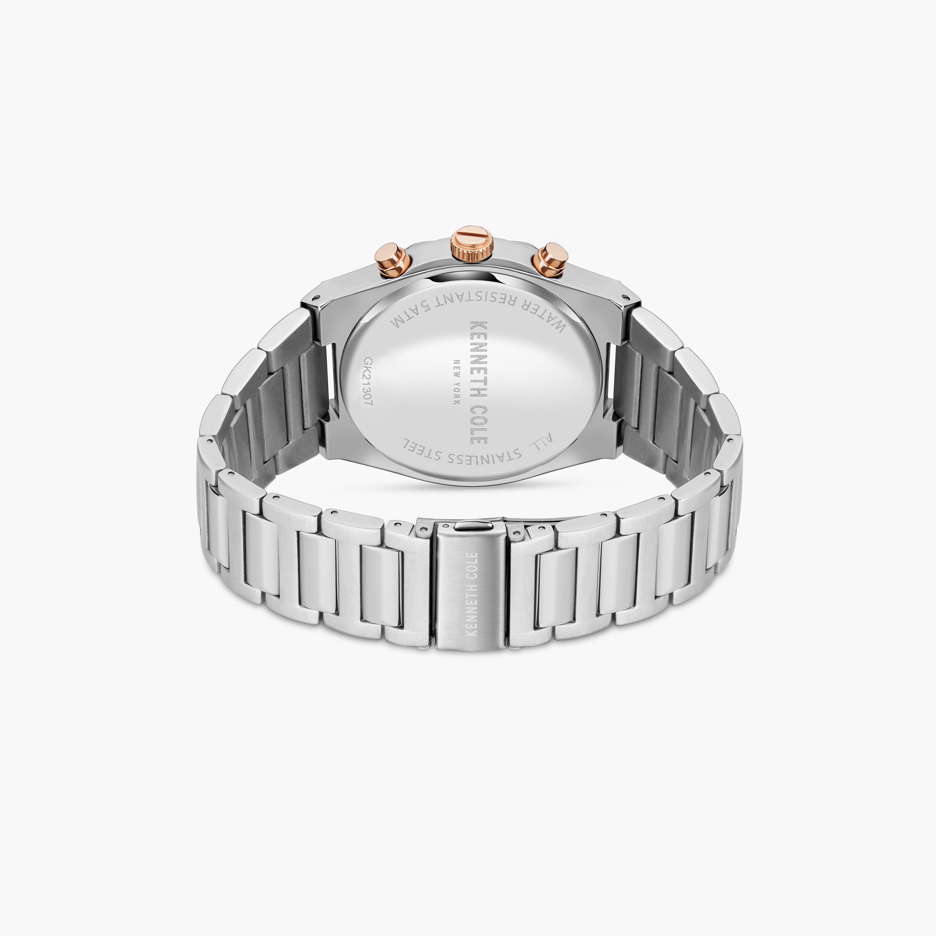 كينيث كول ساعة يد رجالية كرونوغراف ستانلس ستيل فضي | KCWGK2130701-men-watchesandjewellery-watches-image-3