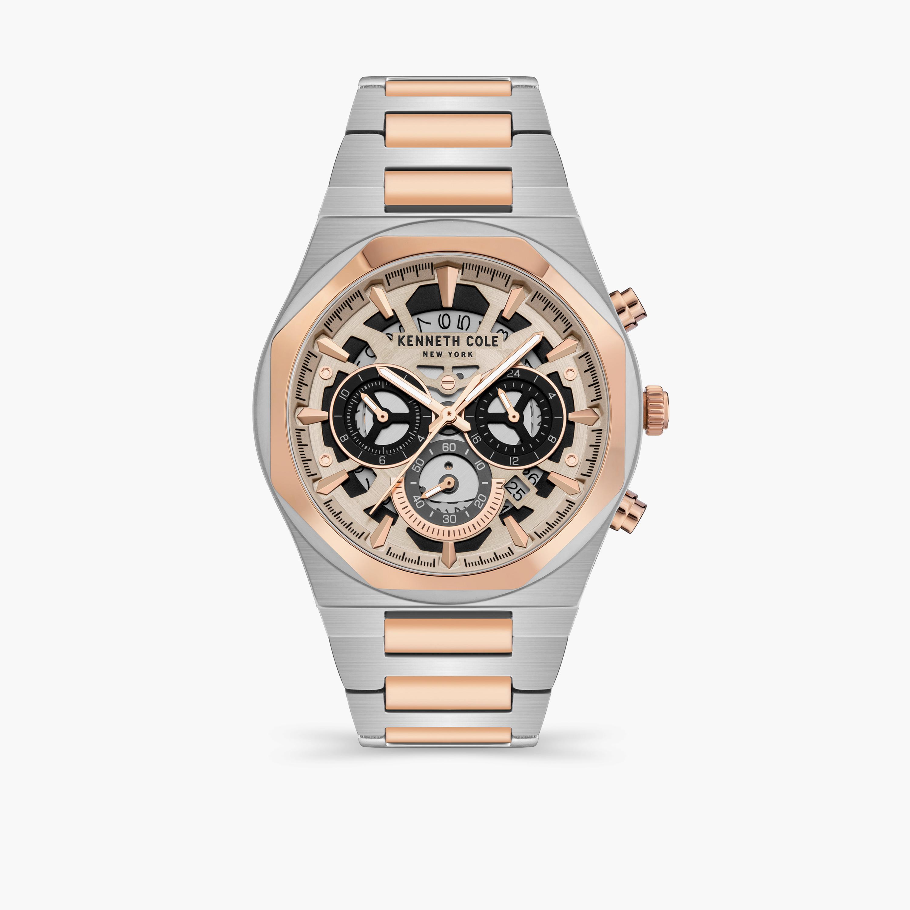 كينيث كول ساعة يد رجالية كرونوغراف ستانلس ستيل ملونة | KCWGK2130703-men-watchesandjewellery-watches-image-1