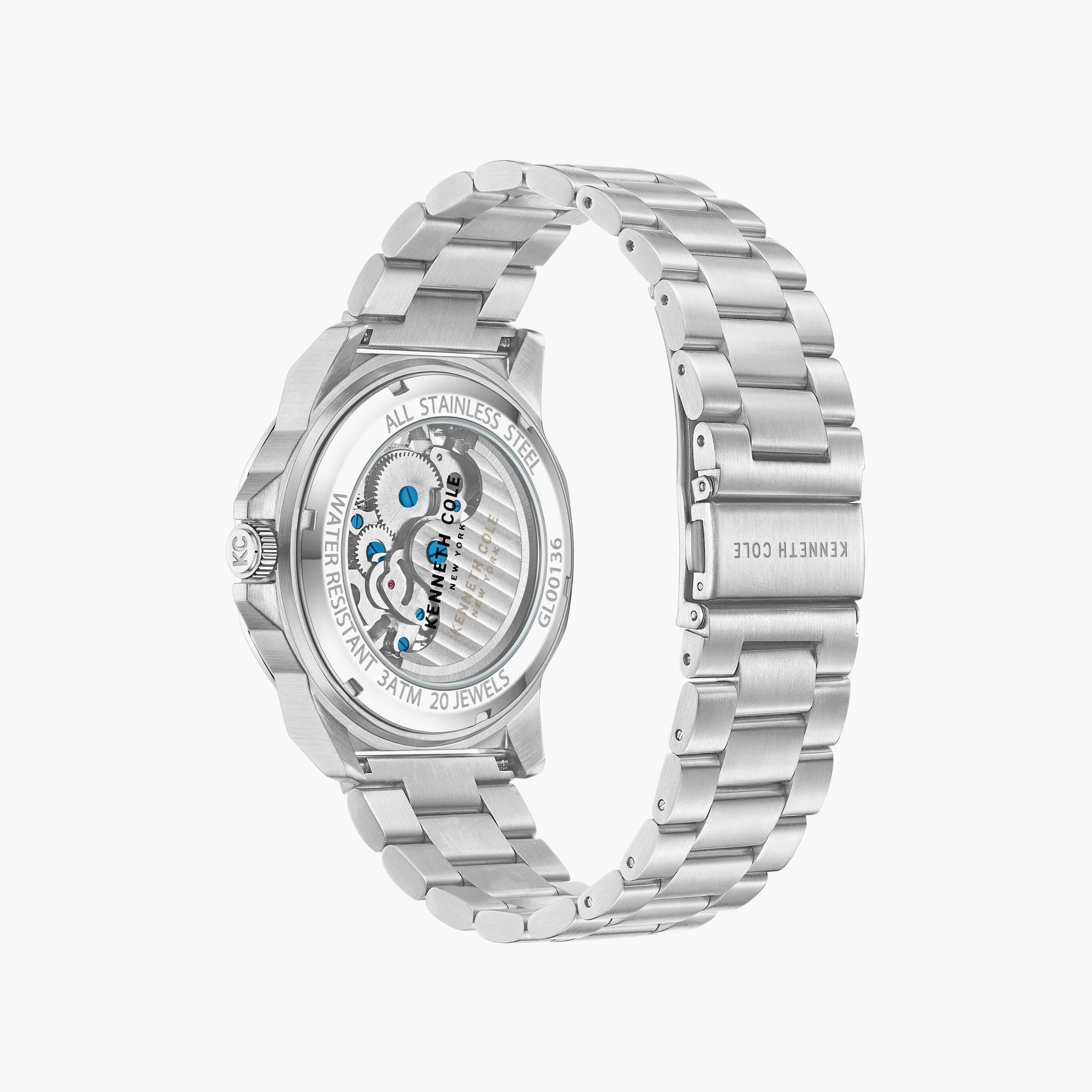 كينيث كول ساعة يد رجالية أوتوماتيكية ستانلس ستيل فضي | KCWGL0013602-men-watchesandjewellery-watches-image-3