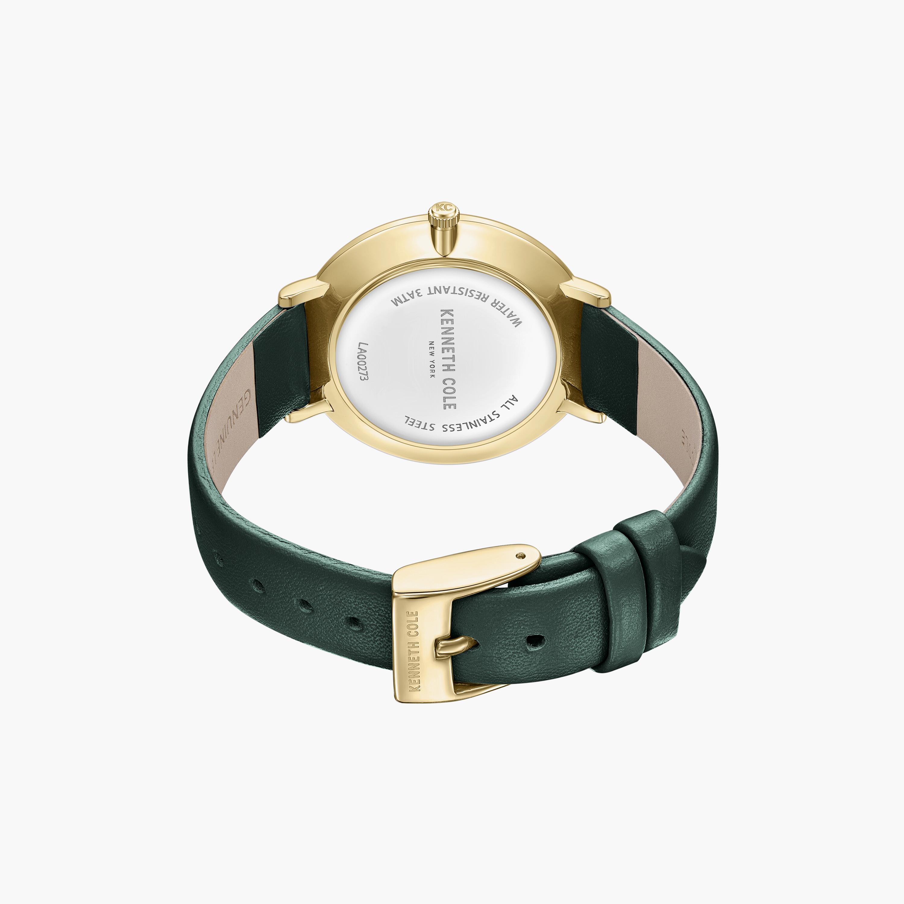 كينيث كول ساعة يد نسائية تناظرية جلد أخضر | KCWLA0027303-women-watchesandjewellery-watches-image-3