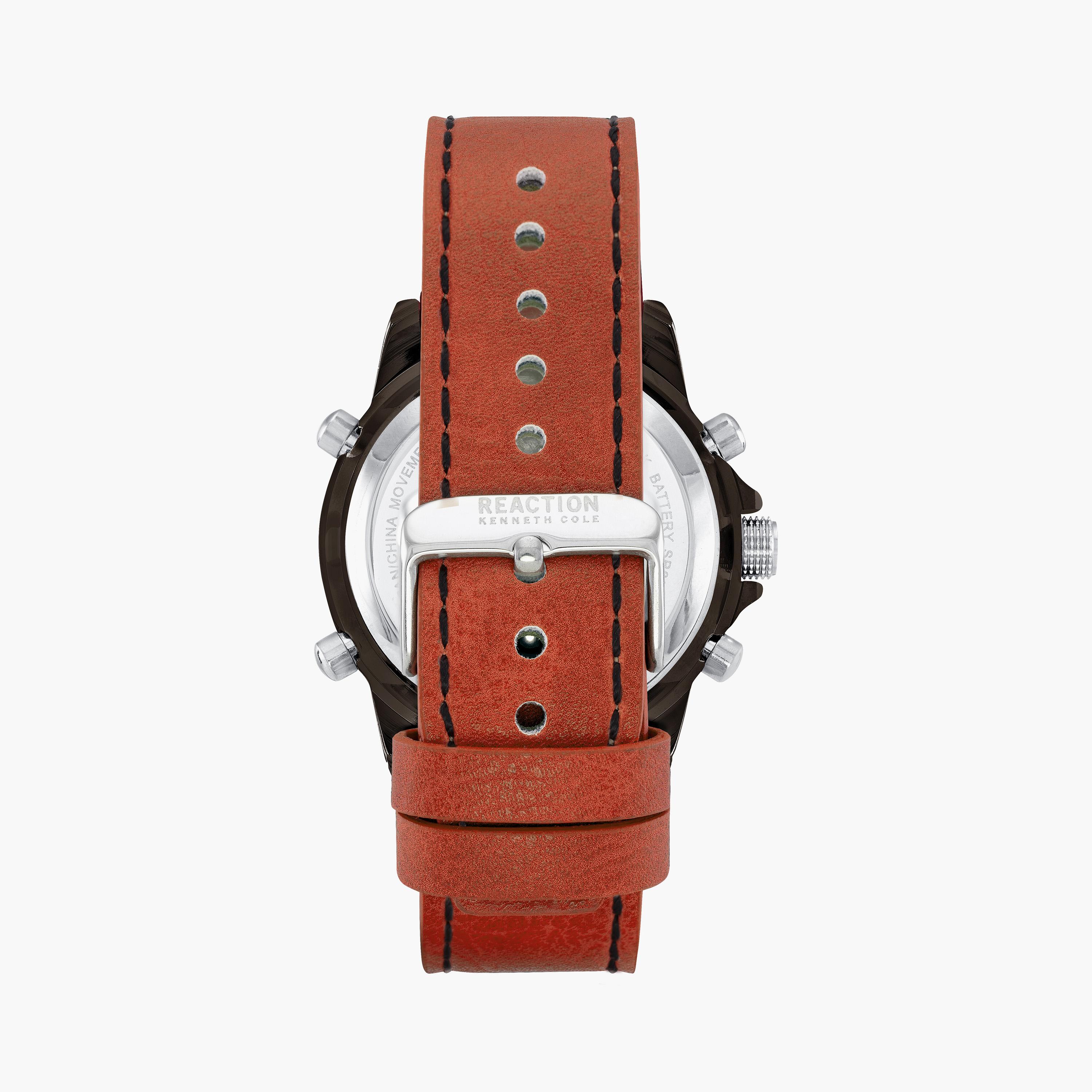 كينيث كول ساعة يد رجالية كرونوغراف جلد برتقالي | RK50966010-men-watchesandjewellery-watches-image-3