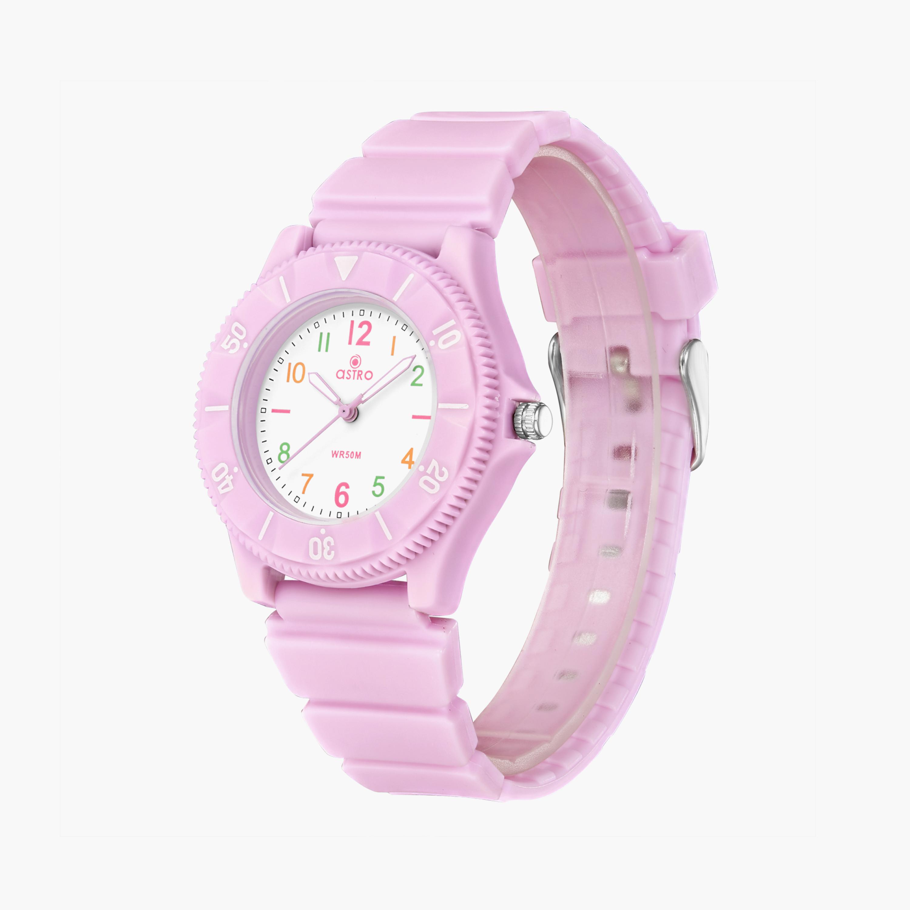 استرو ساعة يد تناظرية للأطفال سيليكون زهري A23826-PPVW-girls-accessories-watches-image-2
