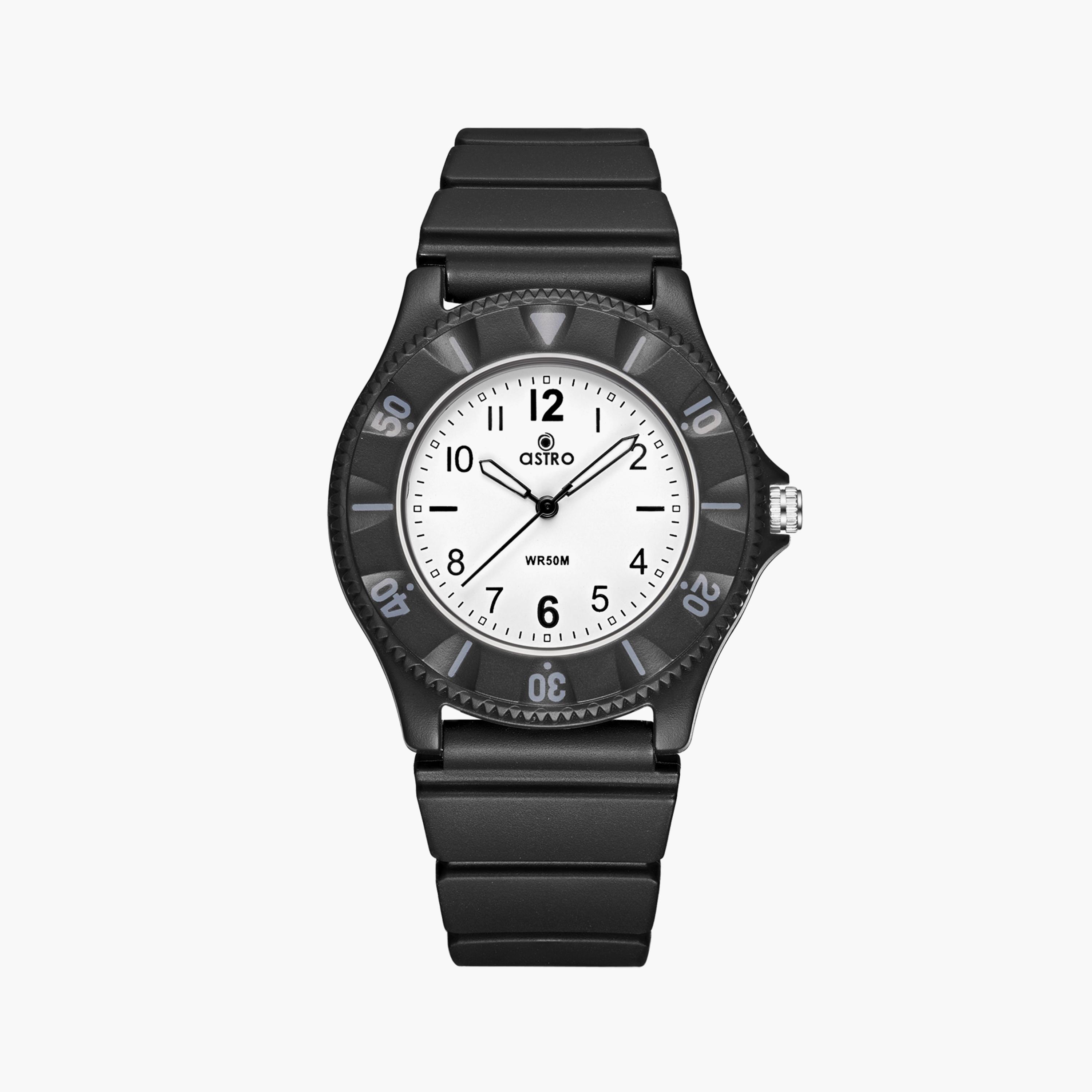 Astro Kids Black Analog Silicone Watch | A23826-PPBW-girls-accessories-watches-image-1