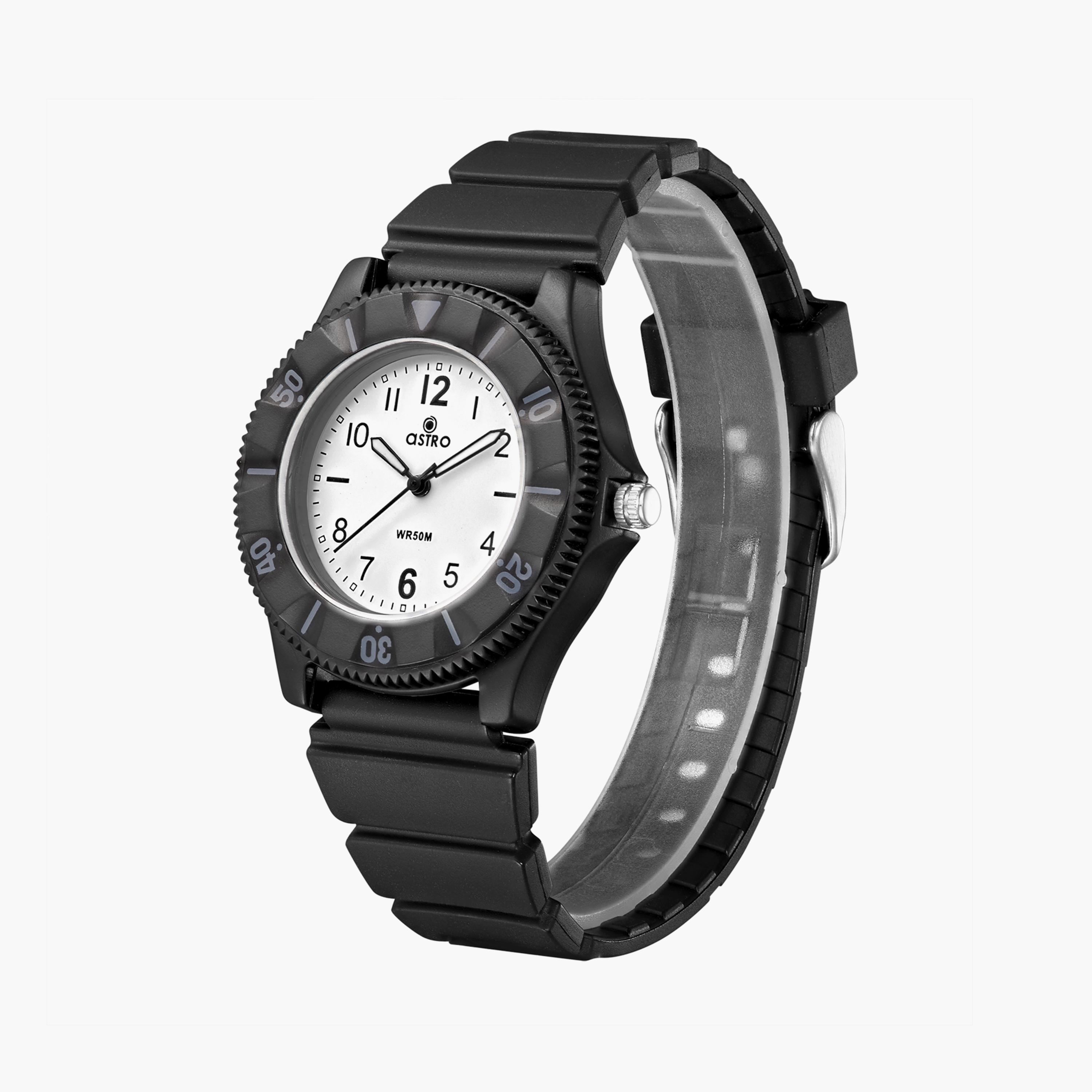 Astro Kids Black Analog Silicone Watch | A23826-PPBW-girls-accessories-watches-image-2