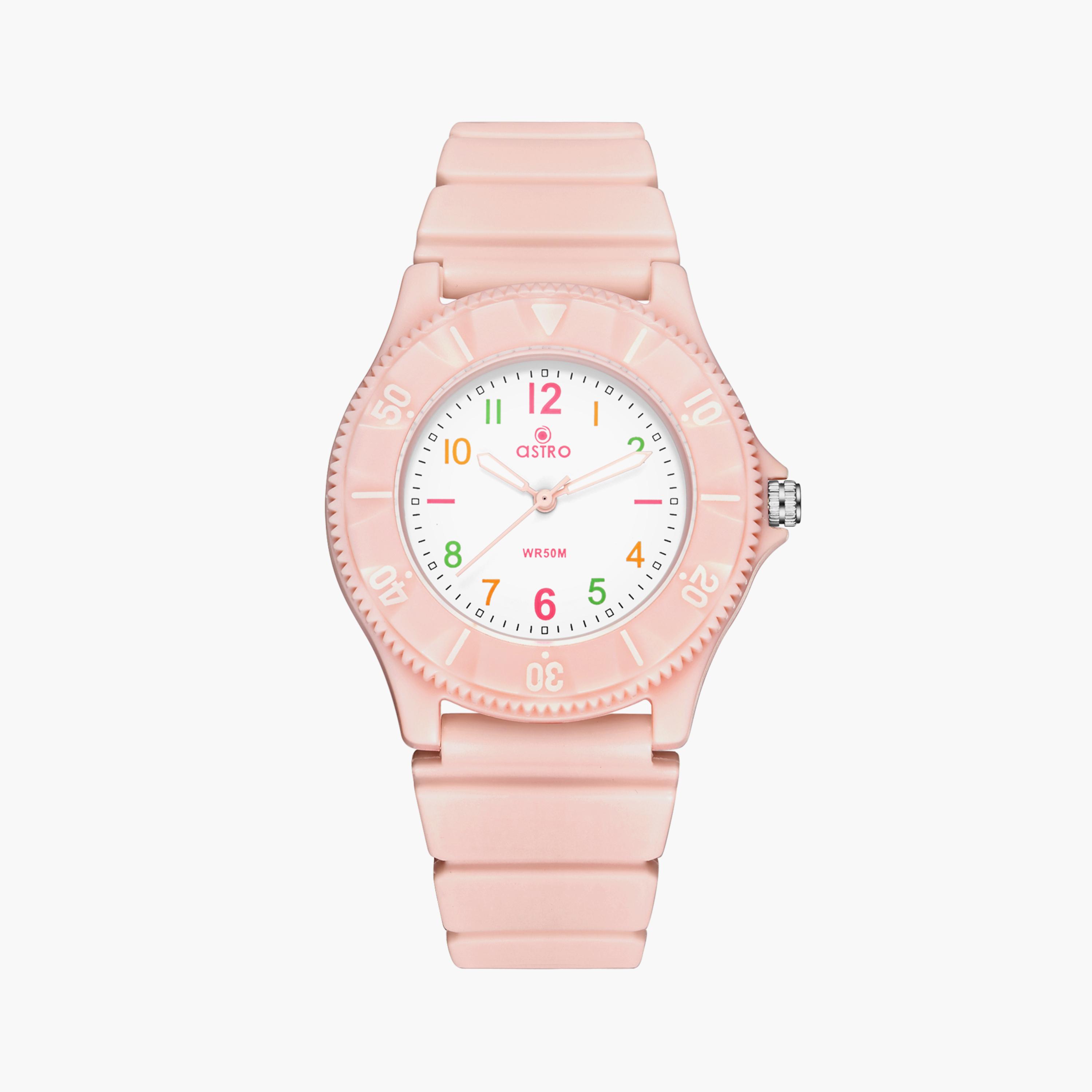 استرو ساعة يد تناظرية للأطفال سيليكون مشمشي  A23826-PPFW-girls-accessories-watches-image-1