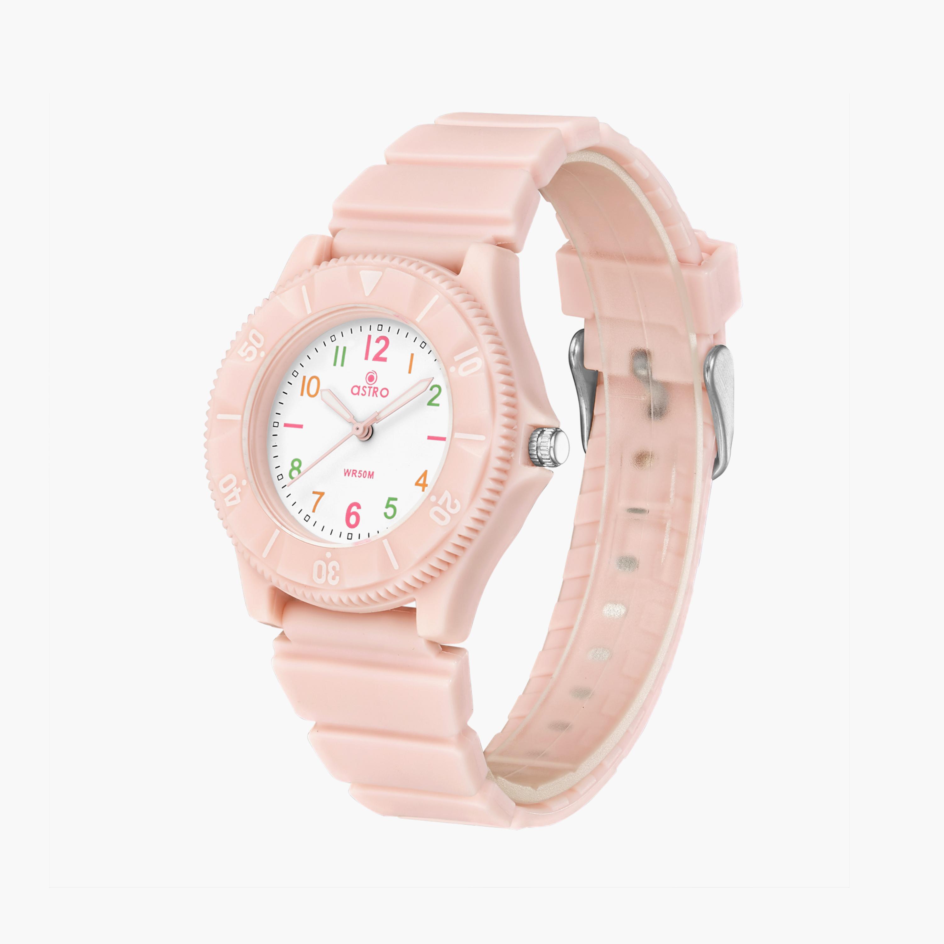 استرو ساعة يد تناظرية للأطفال سيليكون مشمشي  A23826-PPFW-girls-accessories-watches-image-2