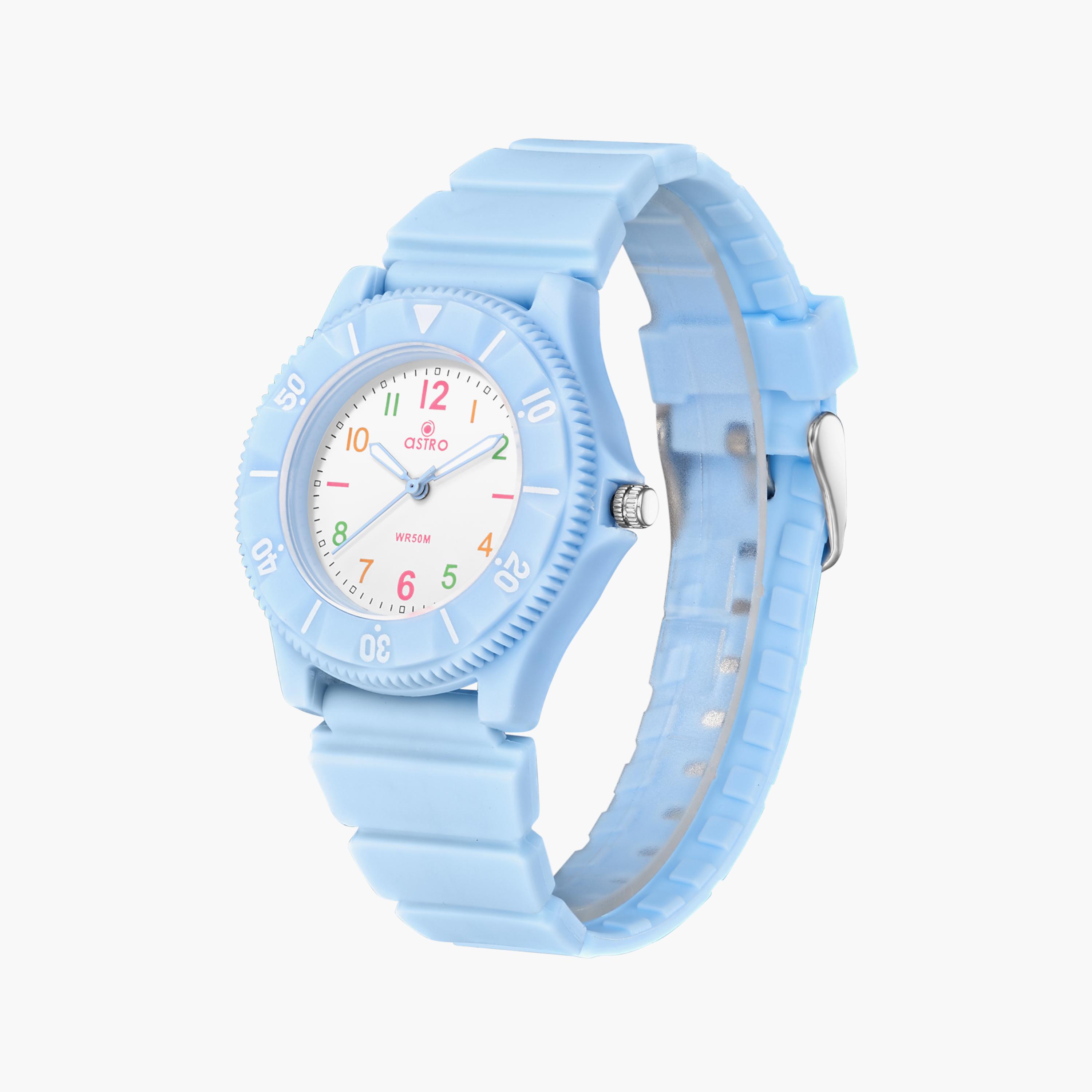 Astro Kids Light Blue Analog Silicone Watch | A23826-PPLW | 40 MM-girls-accessories-watches-image-2