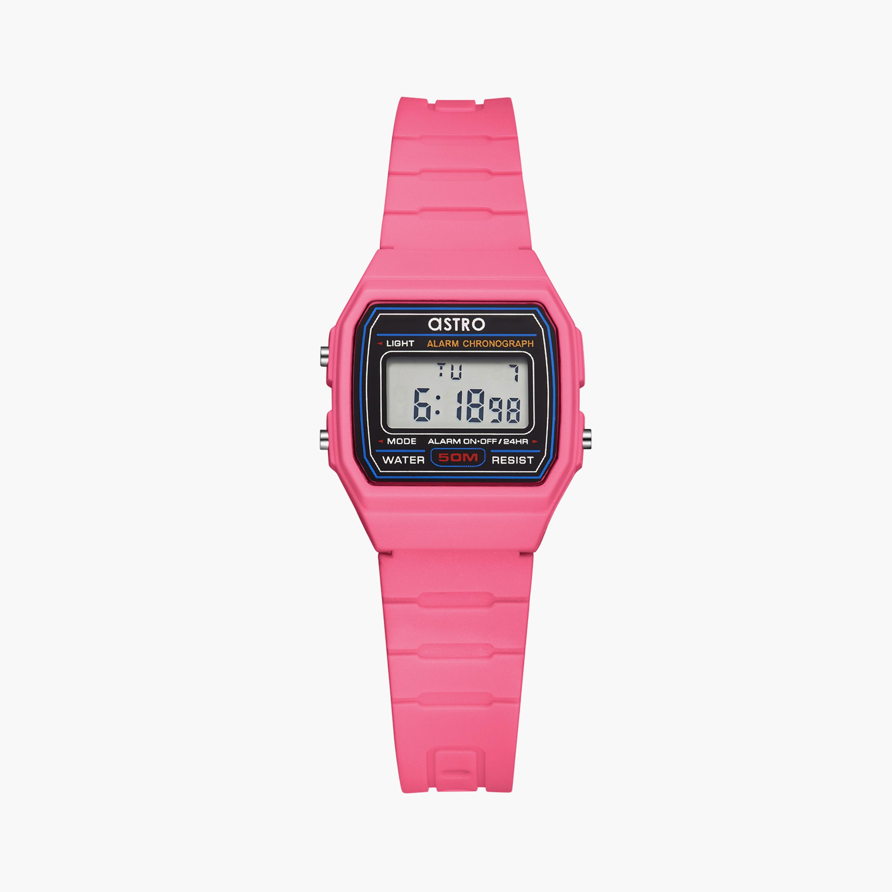 Astro Kids Red Digital Silicone Watch | A23927-PPRB | 26 MM-girls-accessories-watches-image-1