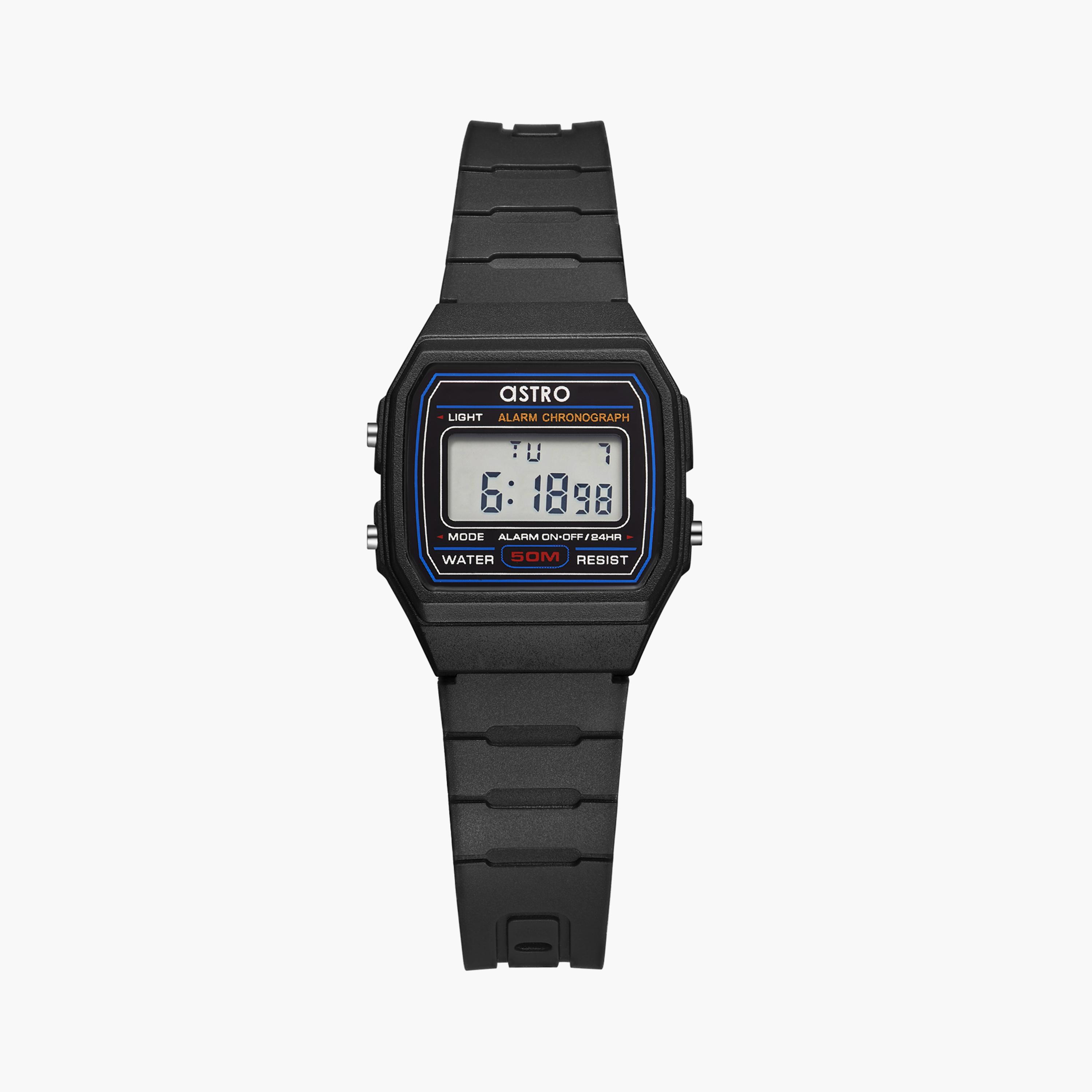 Astro Kids Black Digital Silicone Watch | A23927-PPBB-girls-accessories-watches-image-1