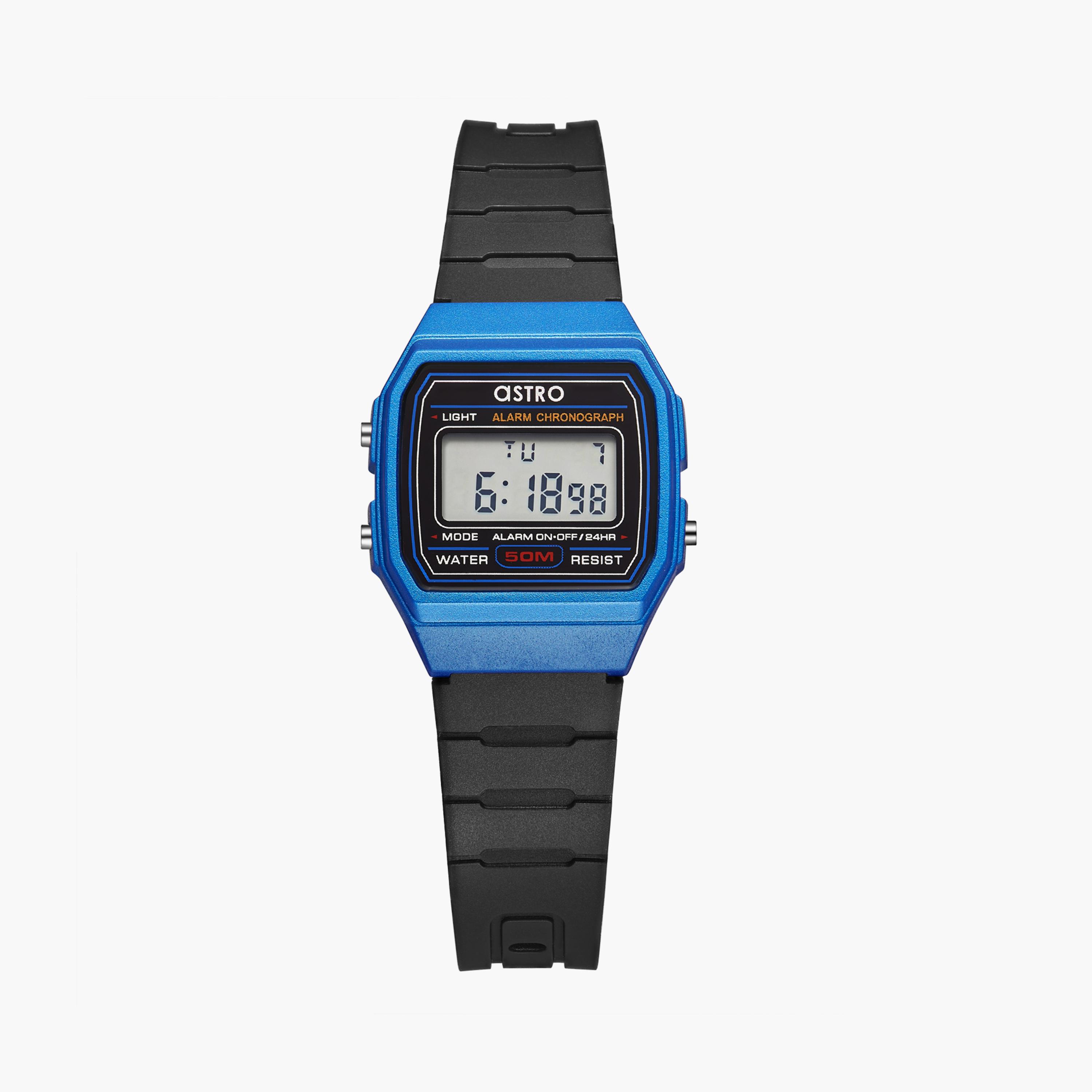 Astro Kids Black Digital Silicone Watch | A23927-PPBL-girls-accessories-watches-image-1