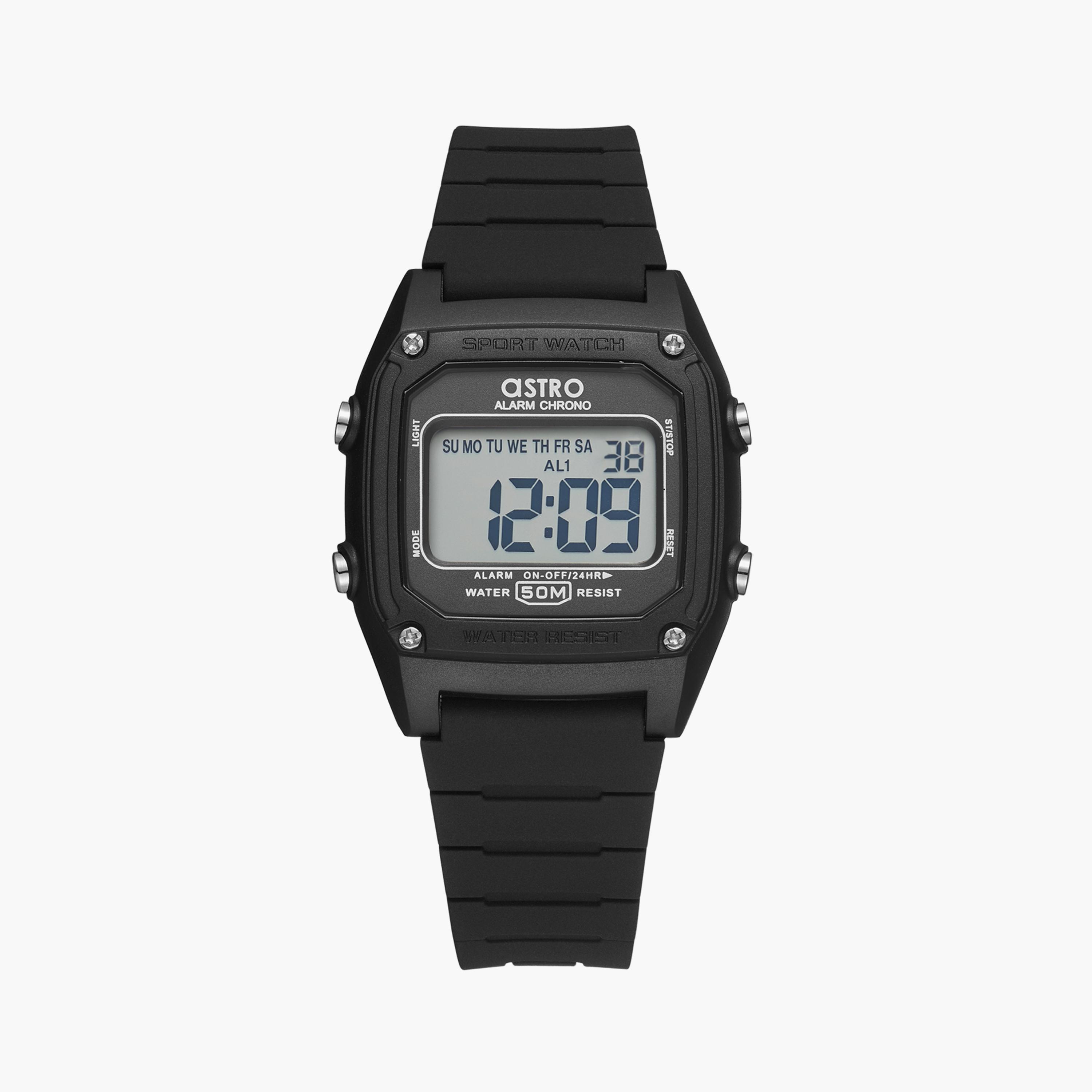 Astro Kids Black Digital Silicone Watch | A23928-PPBS-girls-accessories-watches-image-1