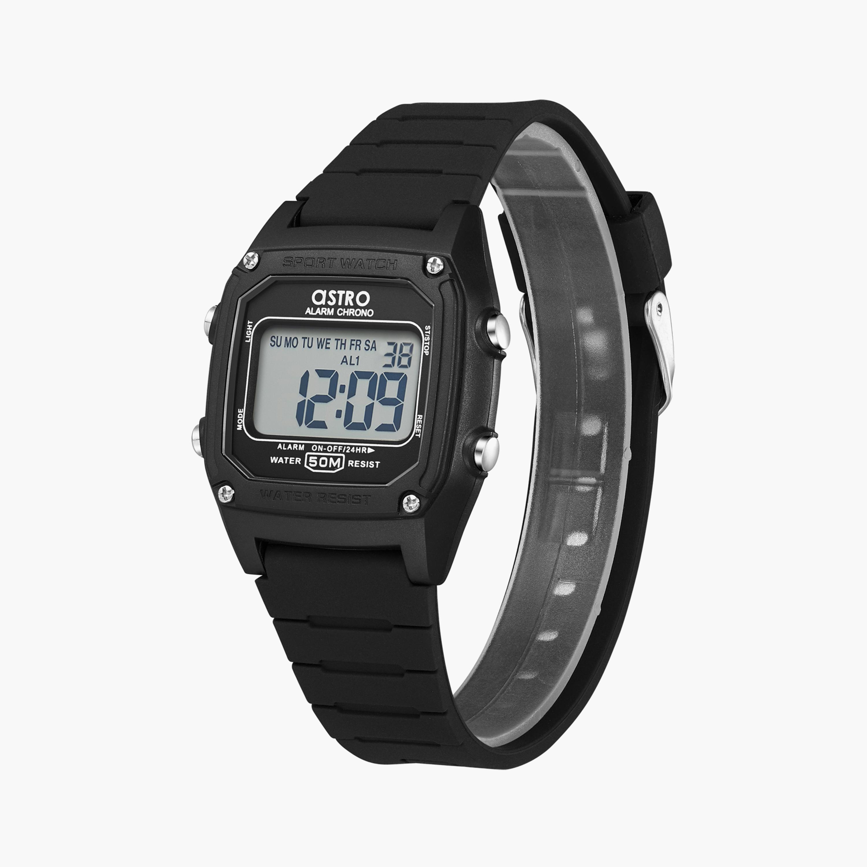 Astro Kids Black Digital Silicone Watch | A23928-PPBS-girls-accessories-watches-image-2