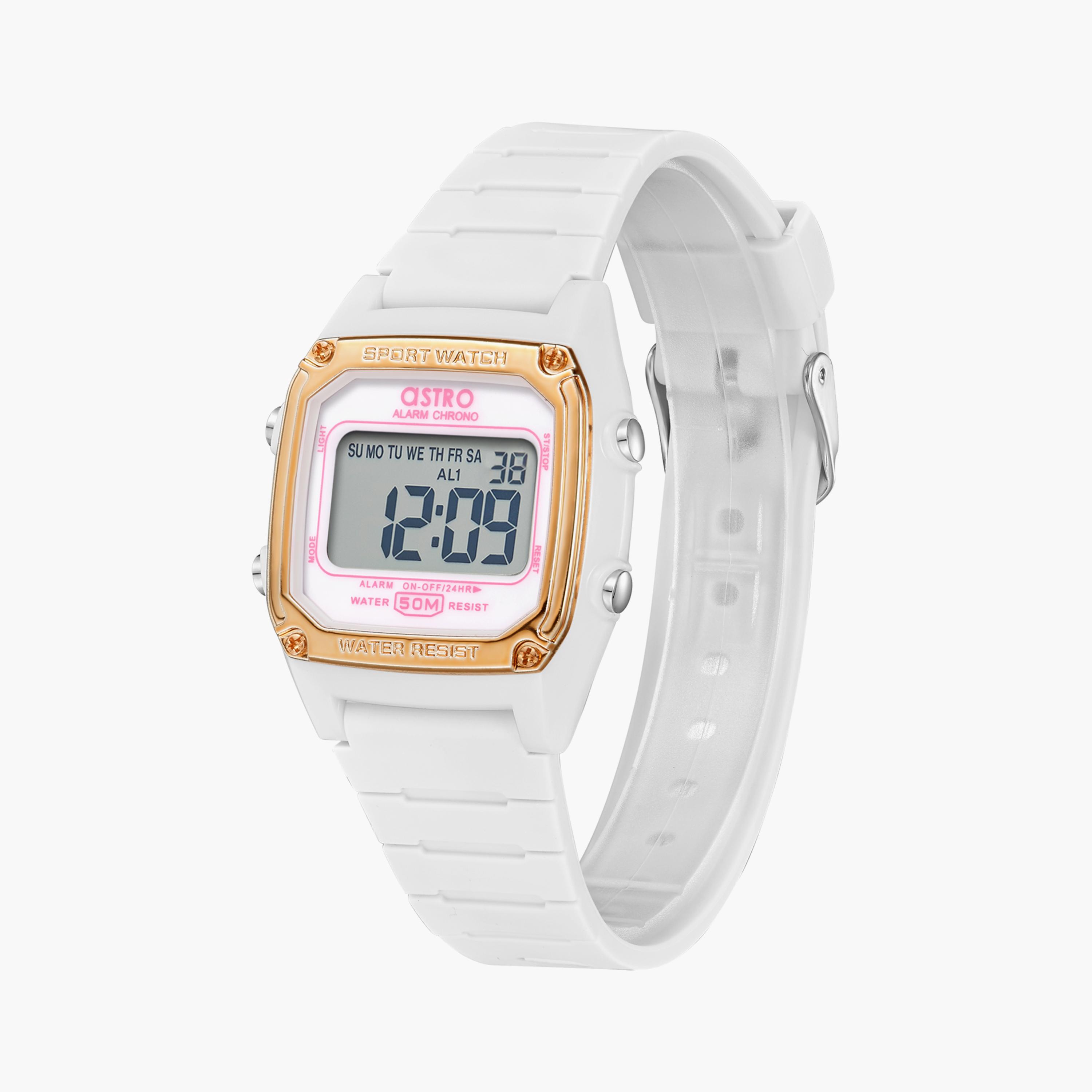 Astro Kids White Digital Silicone Watch | A23928-PPWS-girls-accessories-watches-image-2