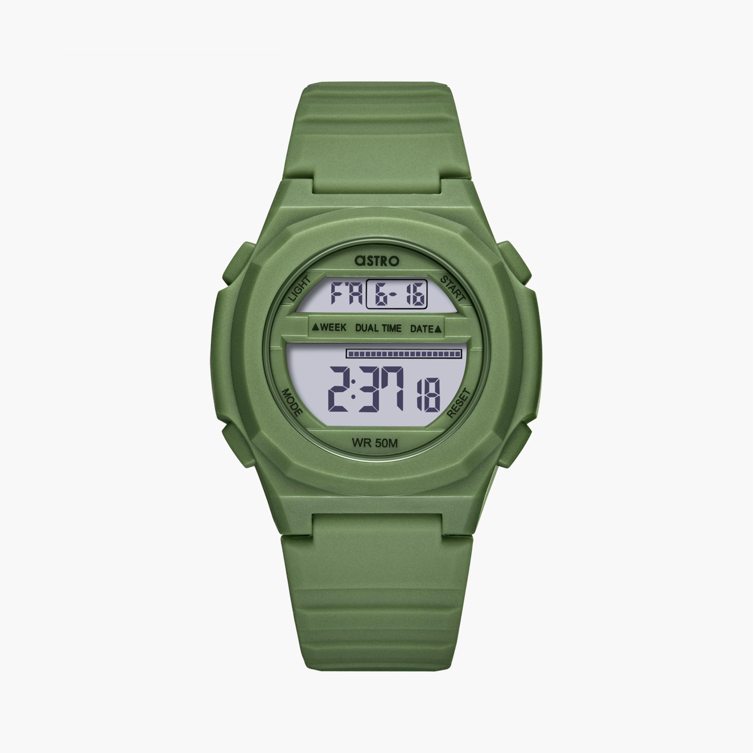 Astro Kids Green Digital Silicone Watch | A23930-PPGG-girls-accessories-watches-image-1