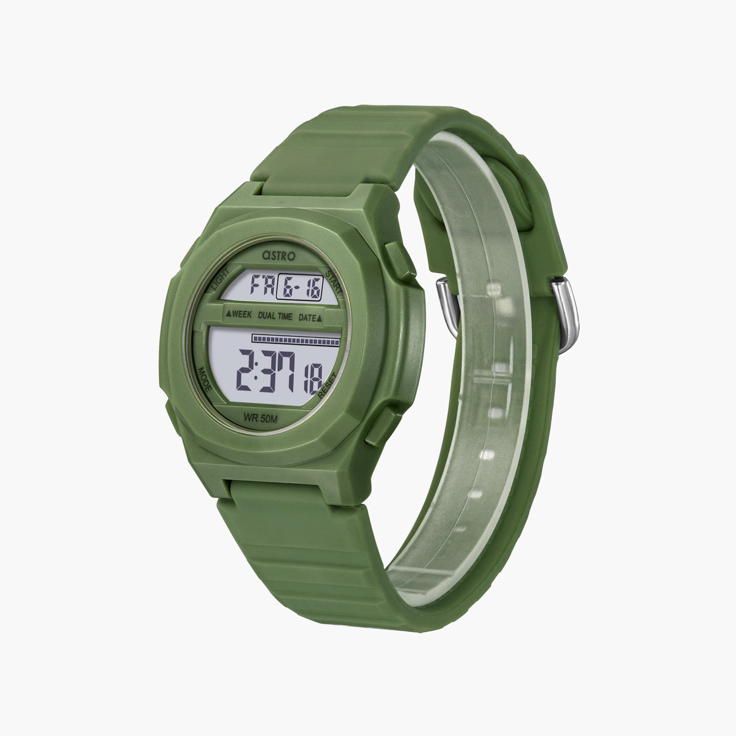 Astro Kids Green Digital Silicone Watch | A23930-PPGG-girls-accessories-watches-image-2