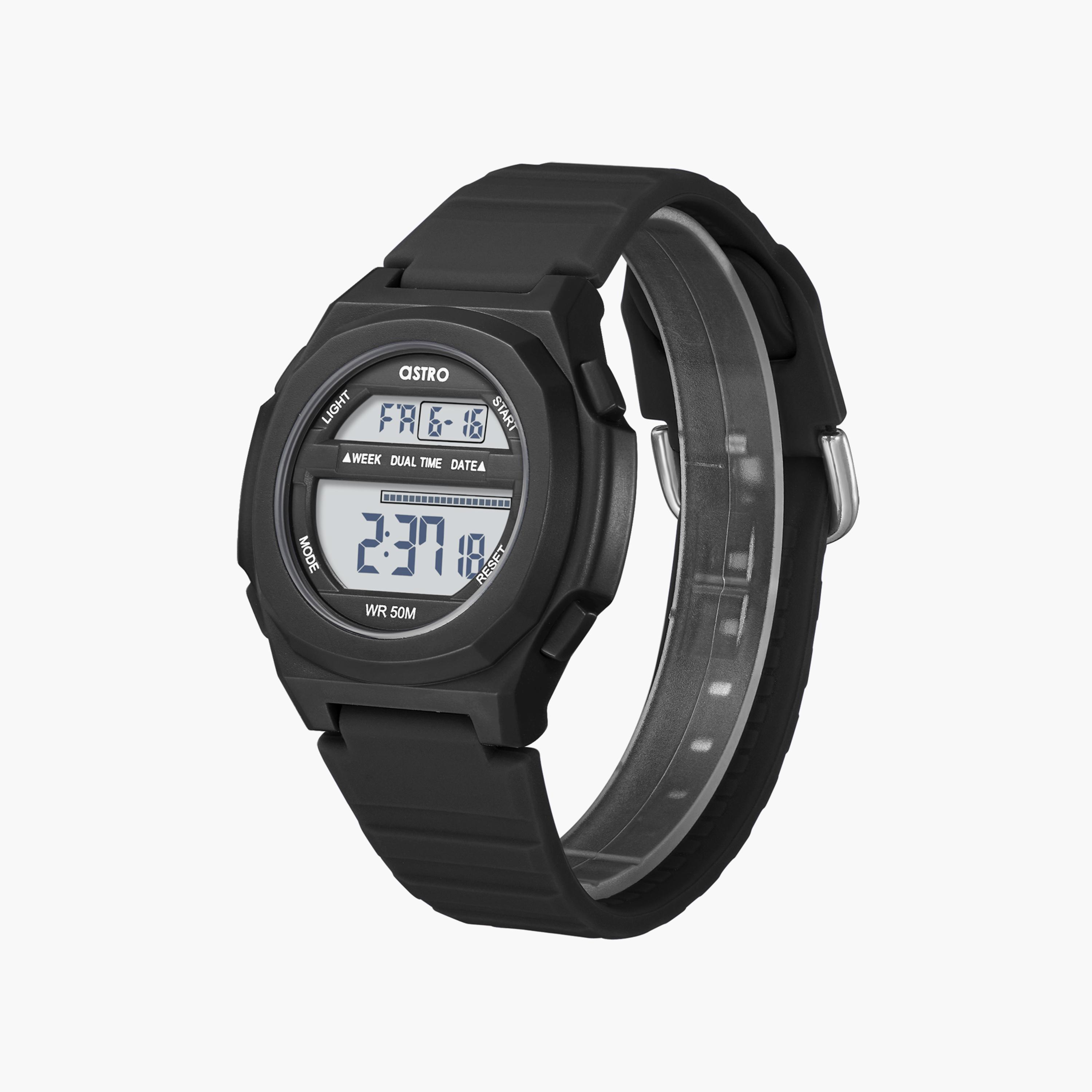 Astro Kids Black Digital Silicone Watch | A23930-PPBB-girls-accessories-watches-image-2