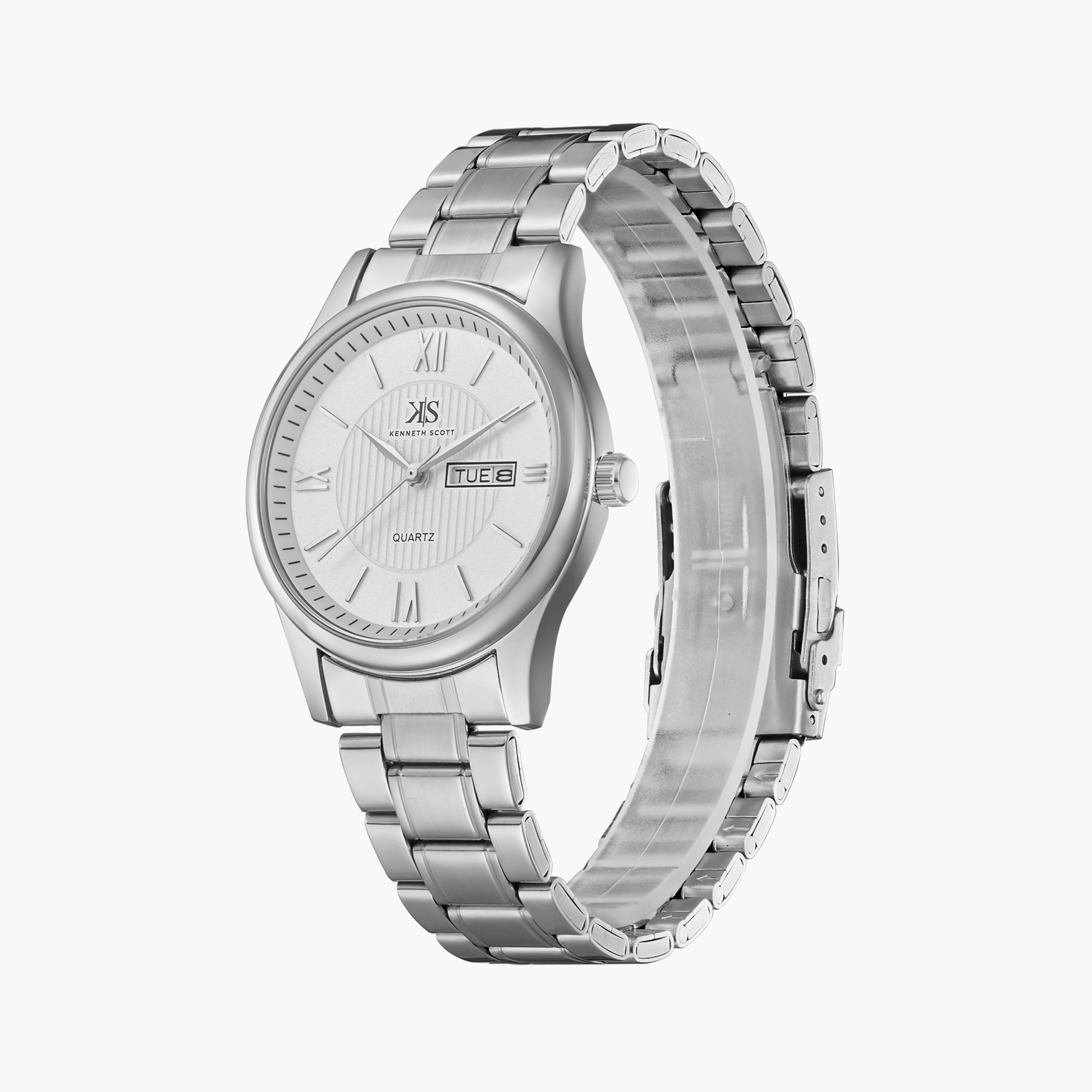 Kenneth Scott Japanese Quartz Movement Silver Analog Metal Watch | K23029-SBSW-women-watchesandjewellery-watches-image-2