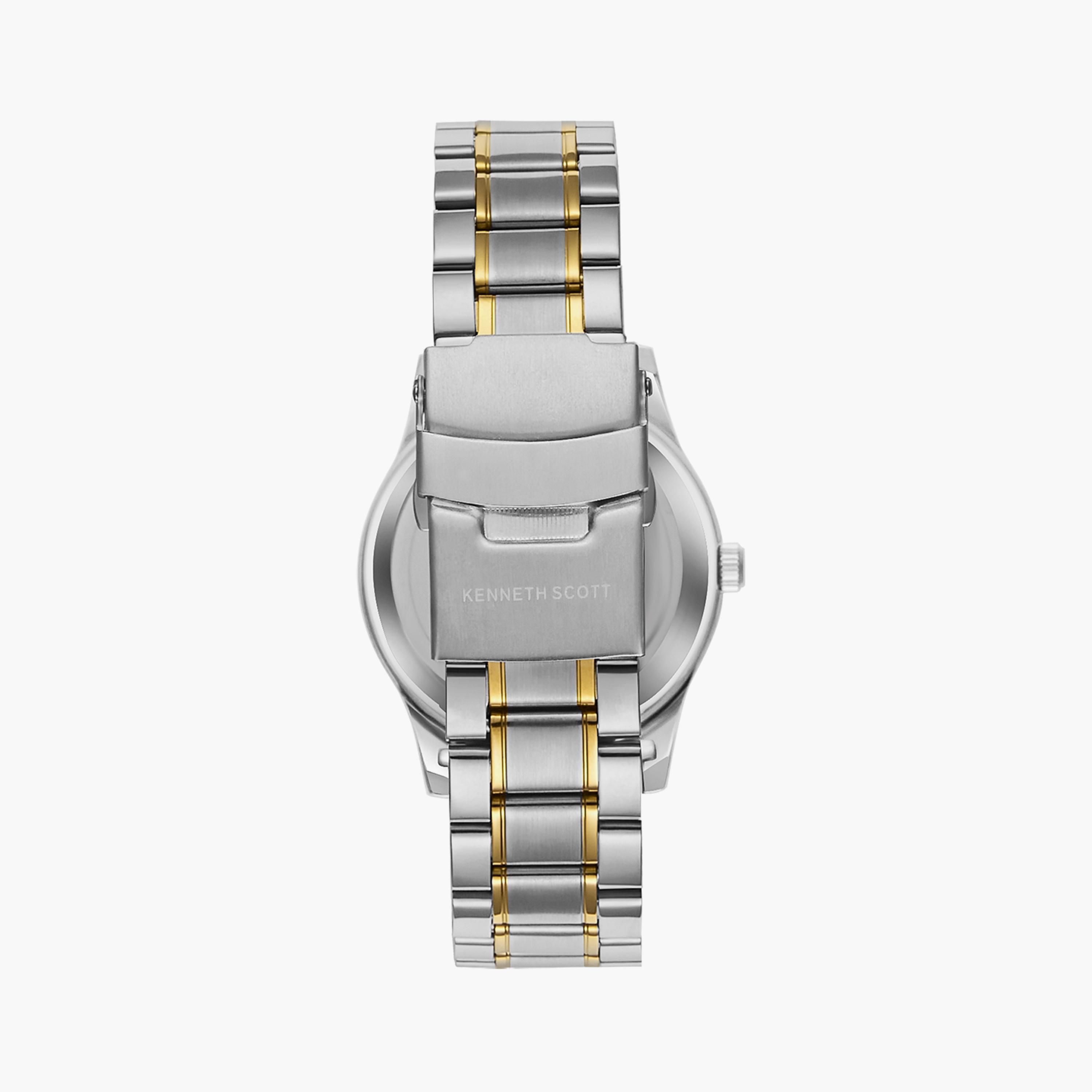 Kenneth Scott Japanese Quartz Movement Silver & Gold Analog Metal Watch | K23029-TBTW-women-watchesandjewellery-watches-image-3