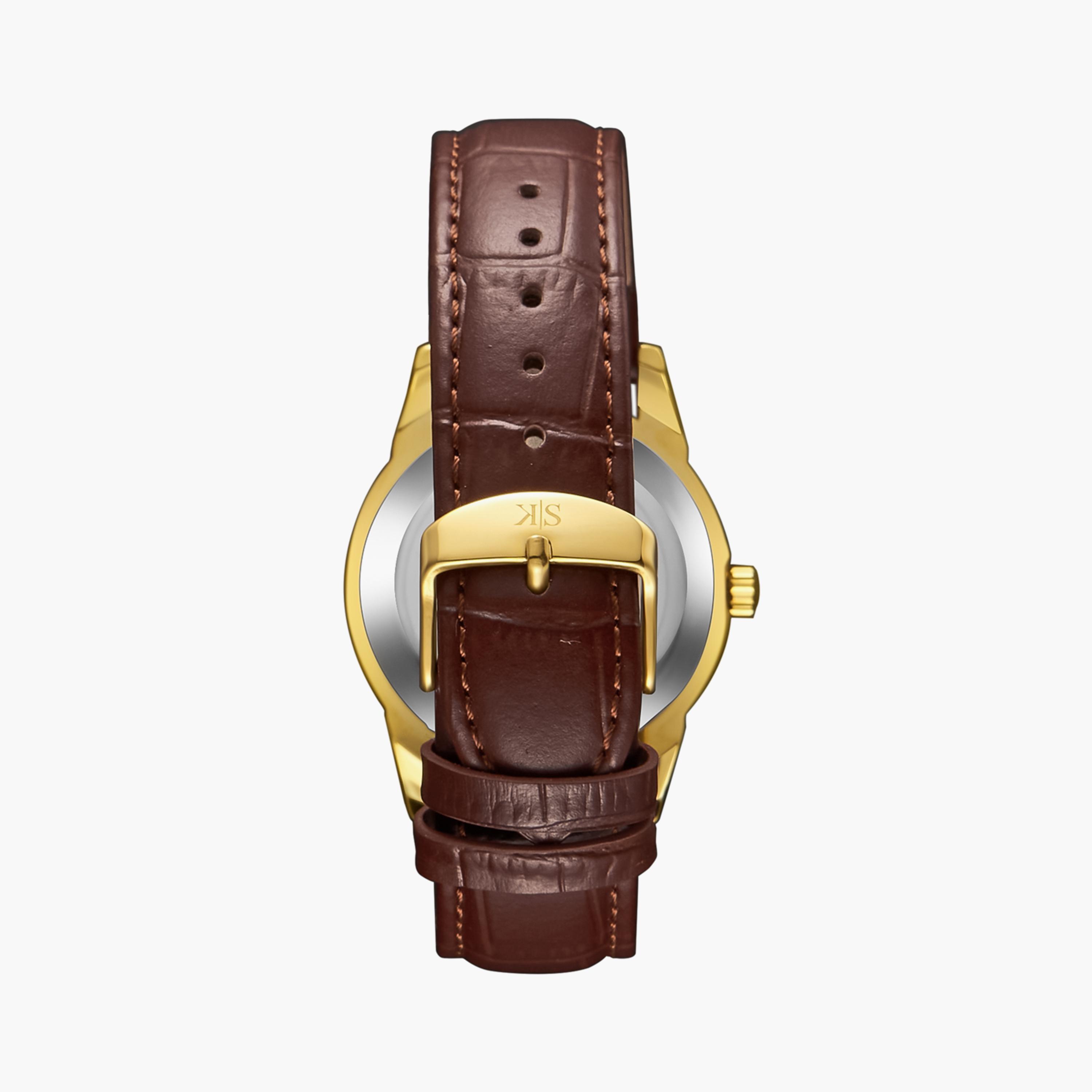 كينيث سكوت ساعة يد رجالية تناظرية حركة كوارتز يابانية جلد بني K23030-GLDI-men-watchesandjewellery-watches-image-3