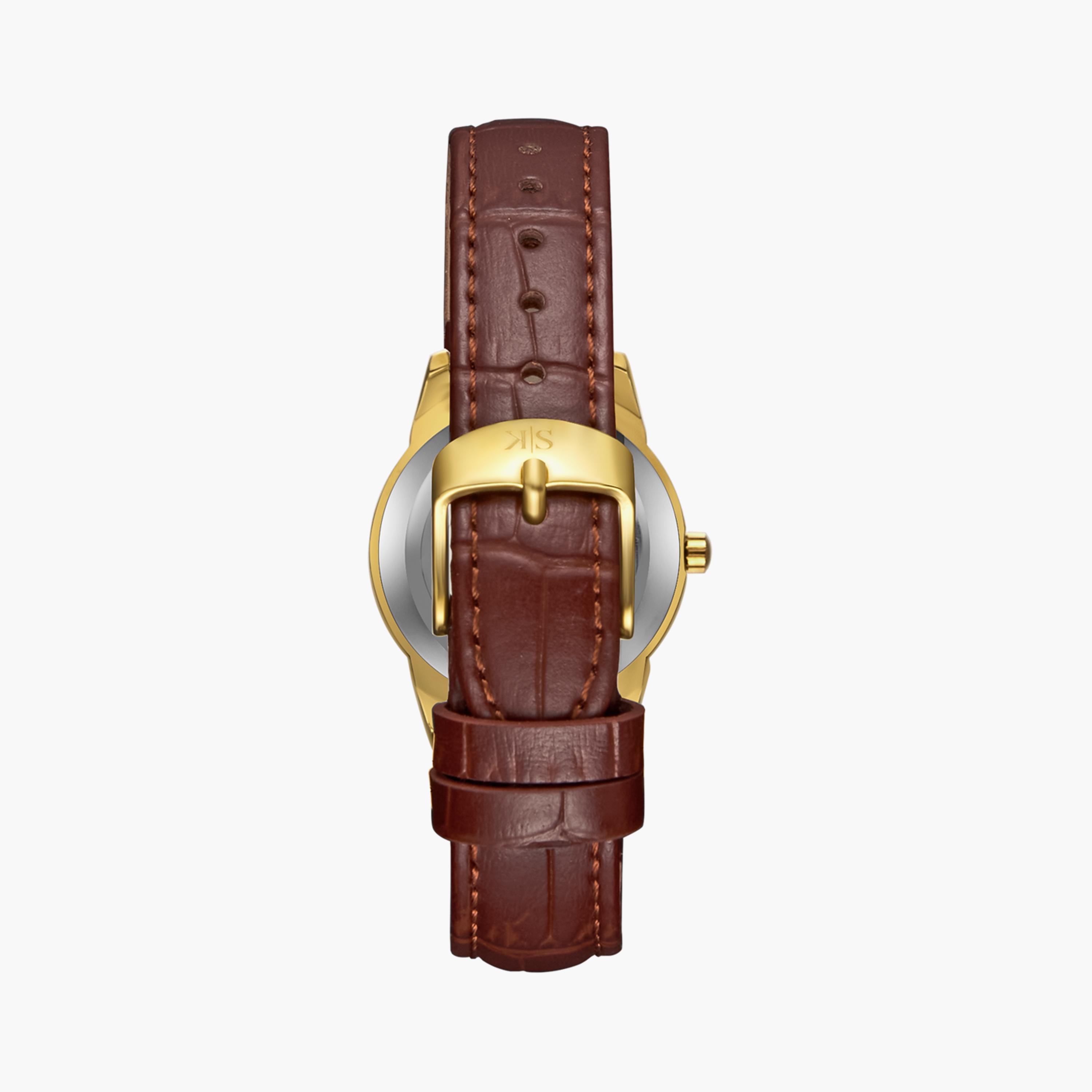 كينيث سكوت ساعة يد نسائية تناظرية حركة كوارتز يابانية جلد بني K23530-GLDI-women-watchesandjewellery-watches-image-3