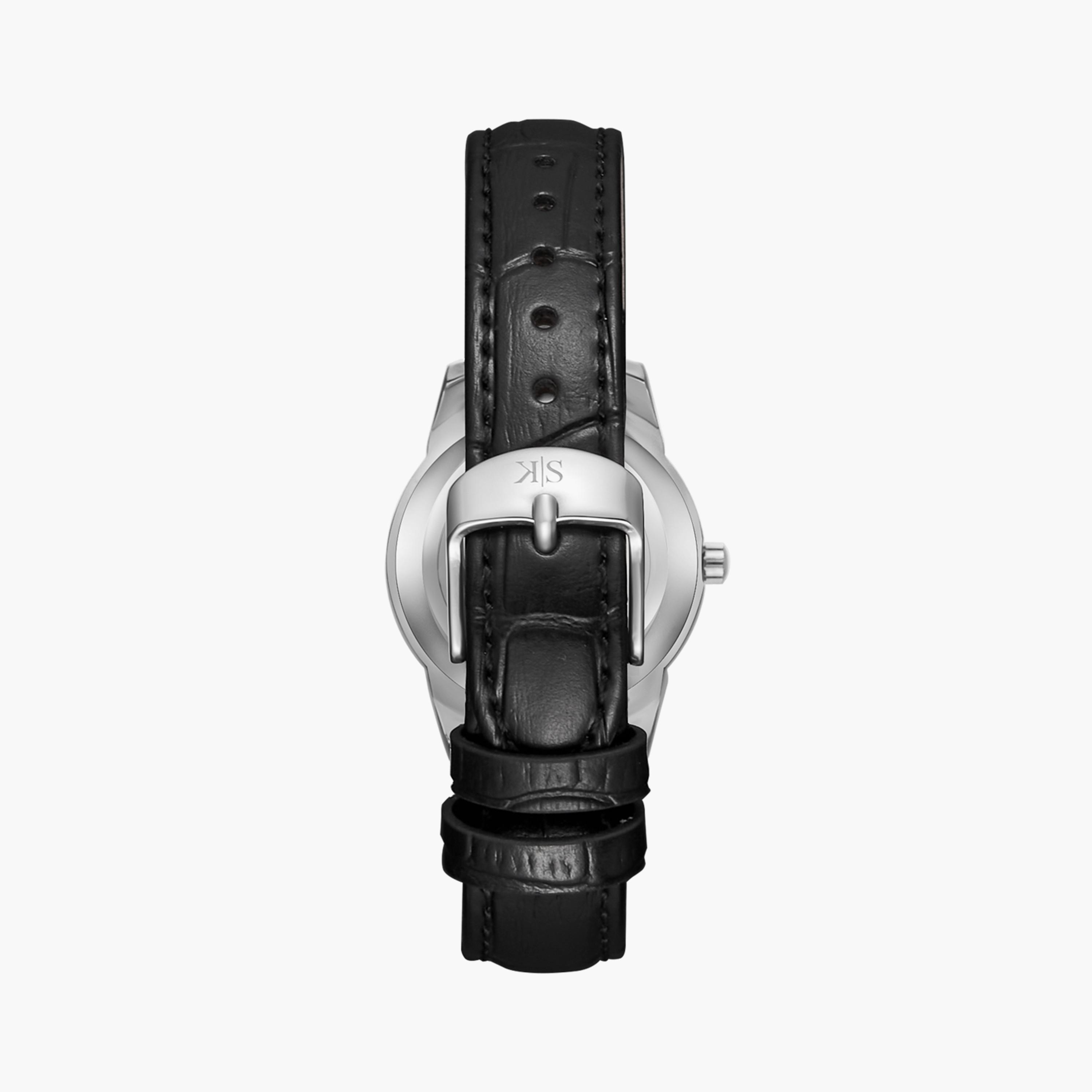 Kenneth Scott Women's Japanese Quartz Movement Black Analog Leather Watch | K23530-SLBW-women-watchesandjewellery-watches-image-3