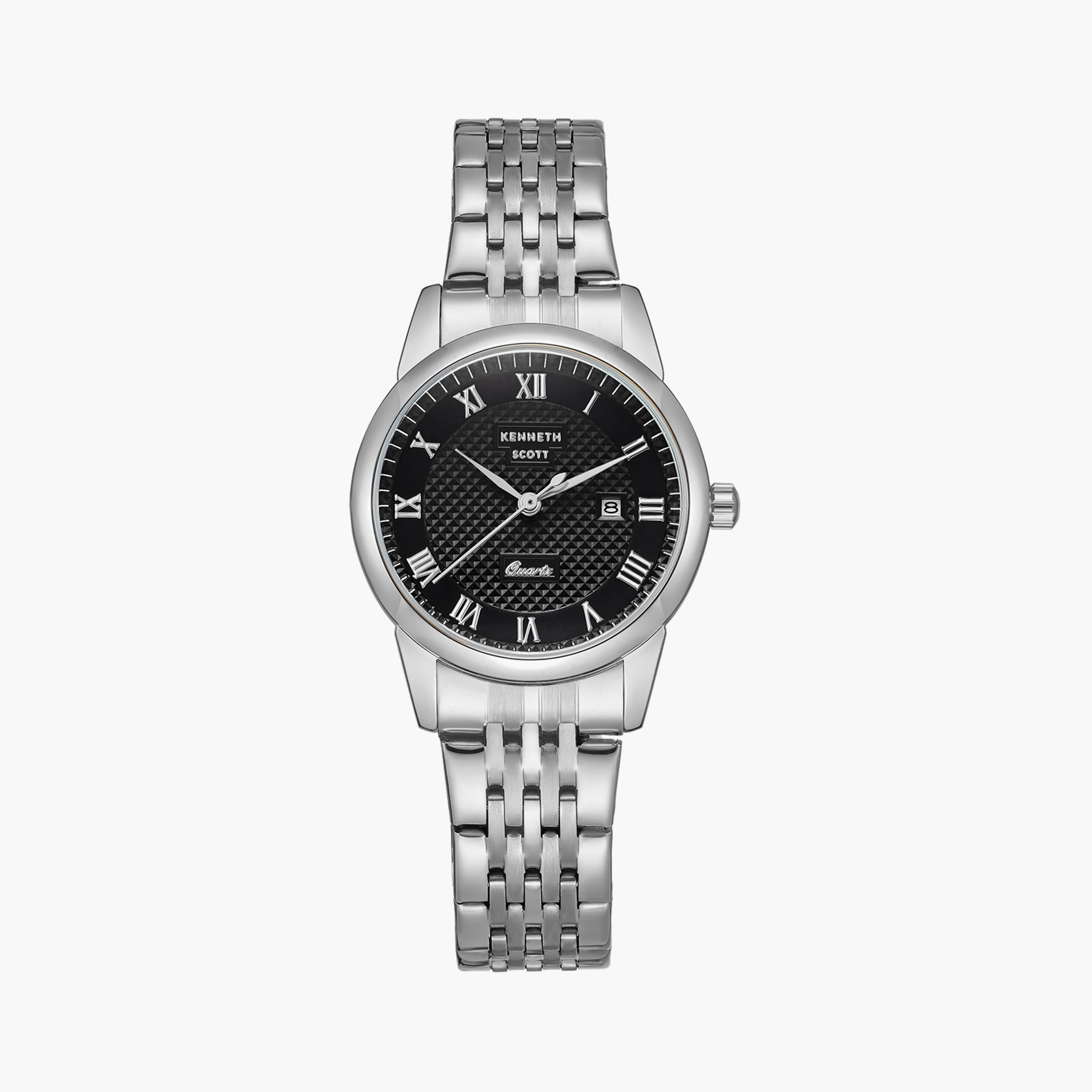 ساعة يد تناظرية فضية وذهبية بسوار ستانلس ستيل للنساء من أوماكس - 00JSS026N001-women-watchesandjewellery-watches-image-1