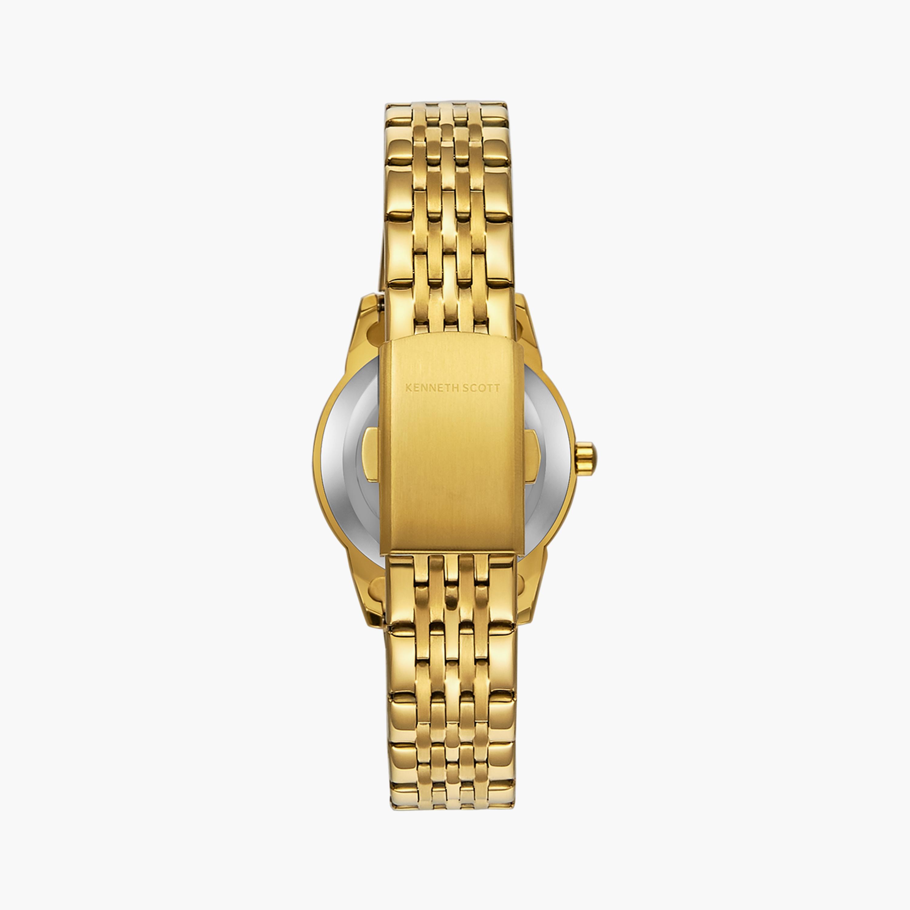 Kenneth Scott Women's Japanese Quartz Movement Gold Analog Metal Watch | K23530-GBGC | 40 MM-women-watchesandjewellery-watches-image-3