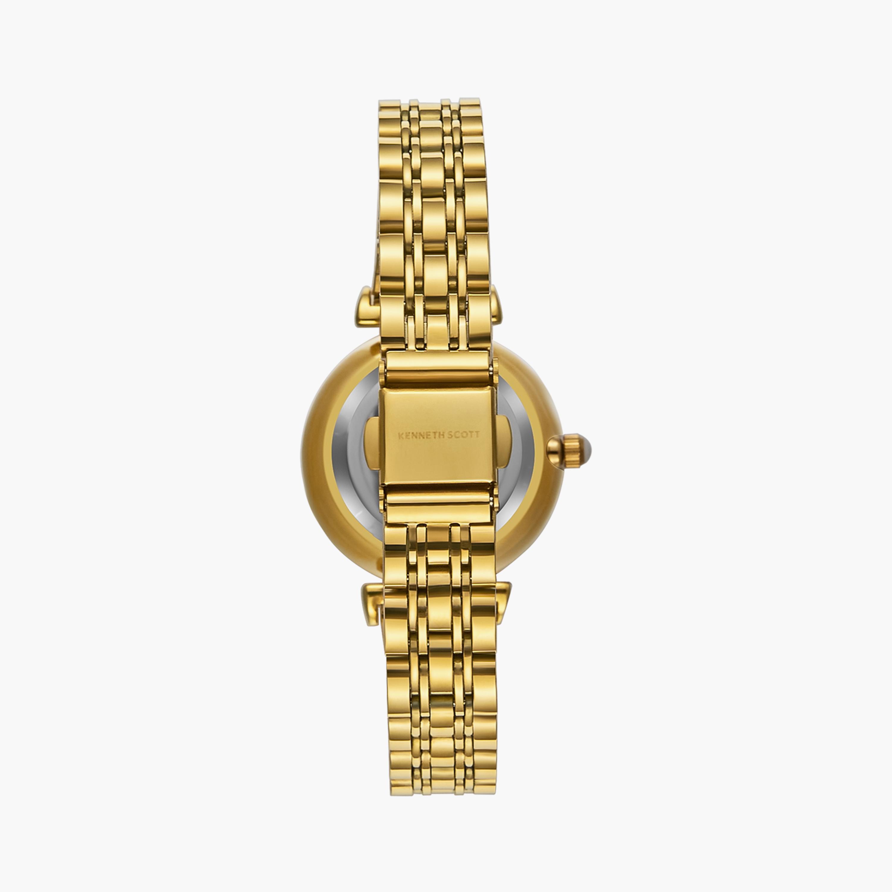 Kenneth Scott Japanese Quartz Movement Gold Analog Metal Watch | K23531-GBGG-women-watchesandjewellery-watches-image-3