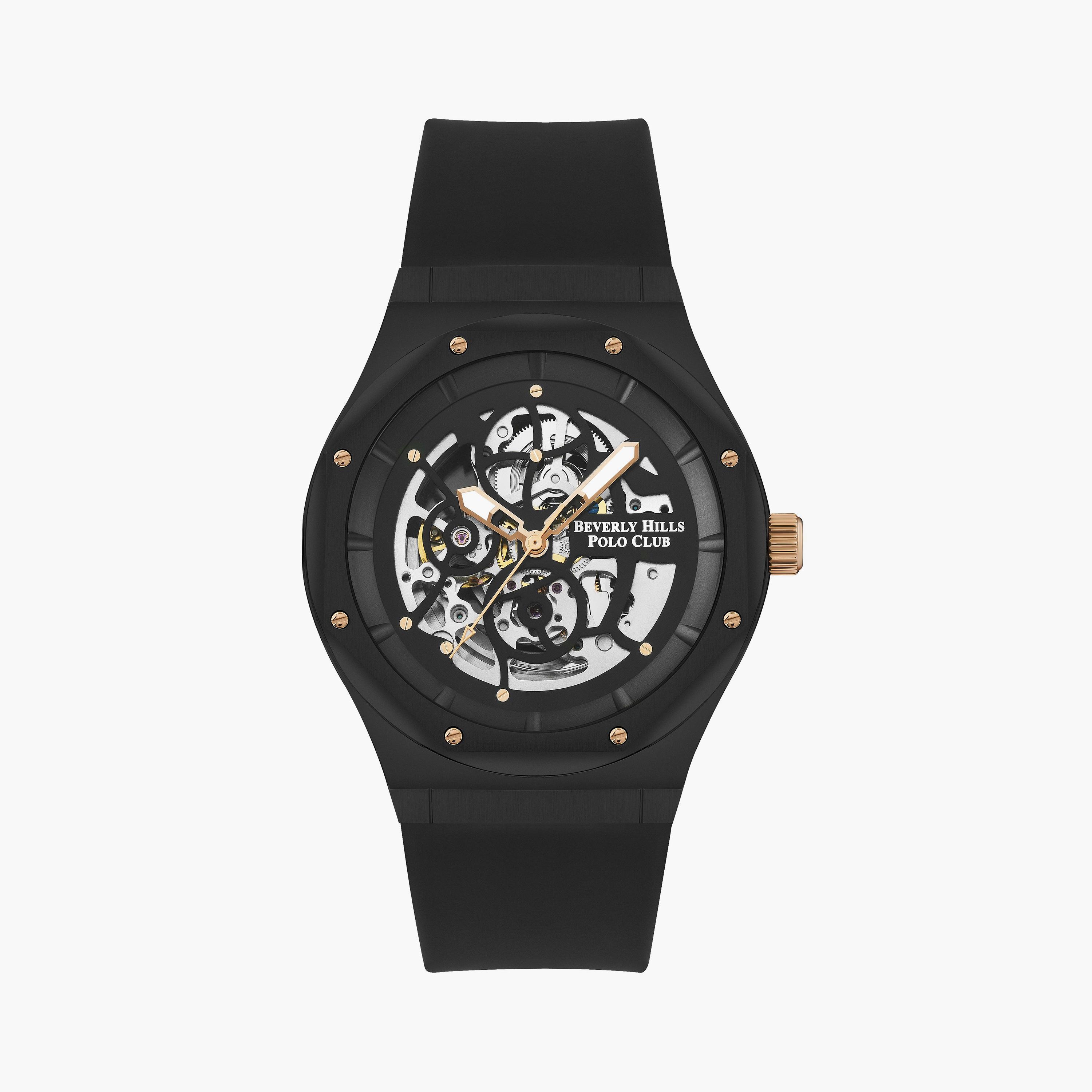 Beverly Hills Polo Club Men's Black Chronograph Silicone Watch | BP3380X.351-men-watchesandjewellery-watches-image-1