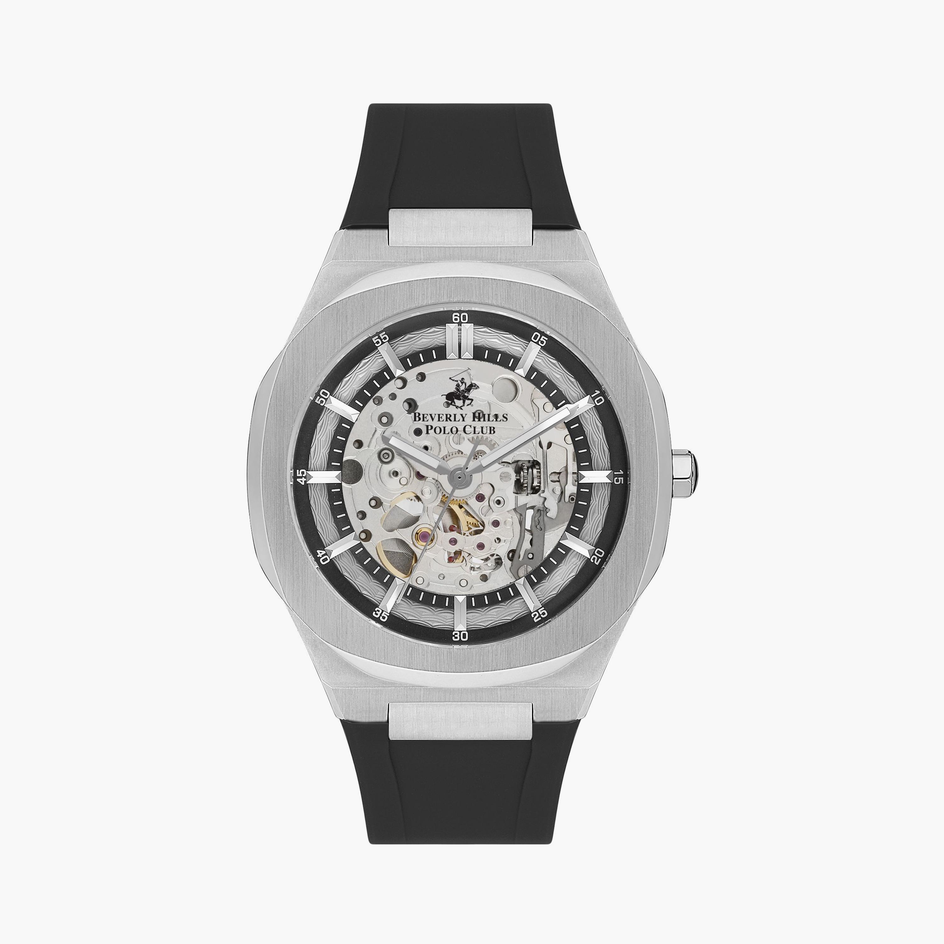 Beverly Hills Polo Club Men's Black Automatic Silicone Watch | BP3543X.351-men-watchesandjewellery-watches-image-1