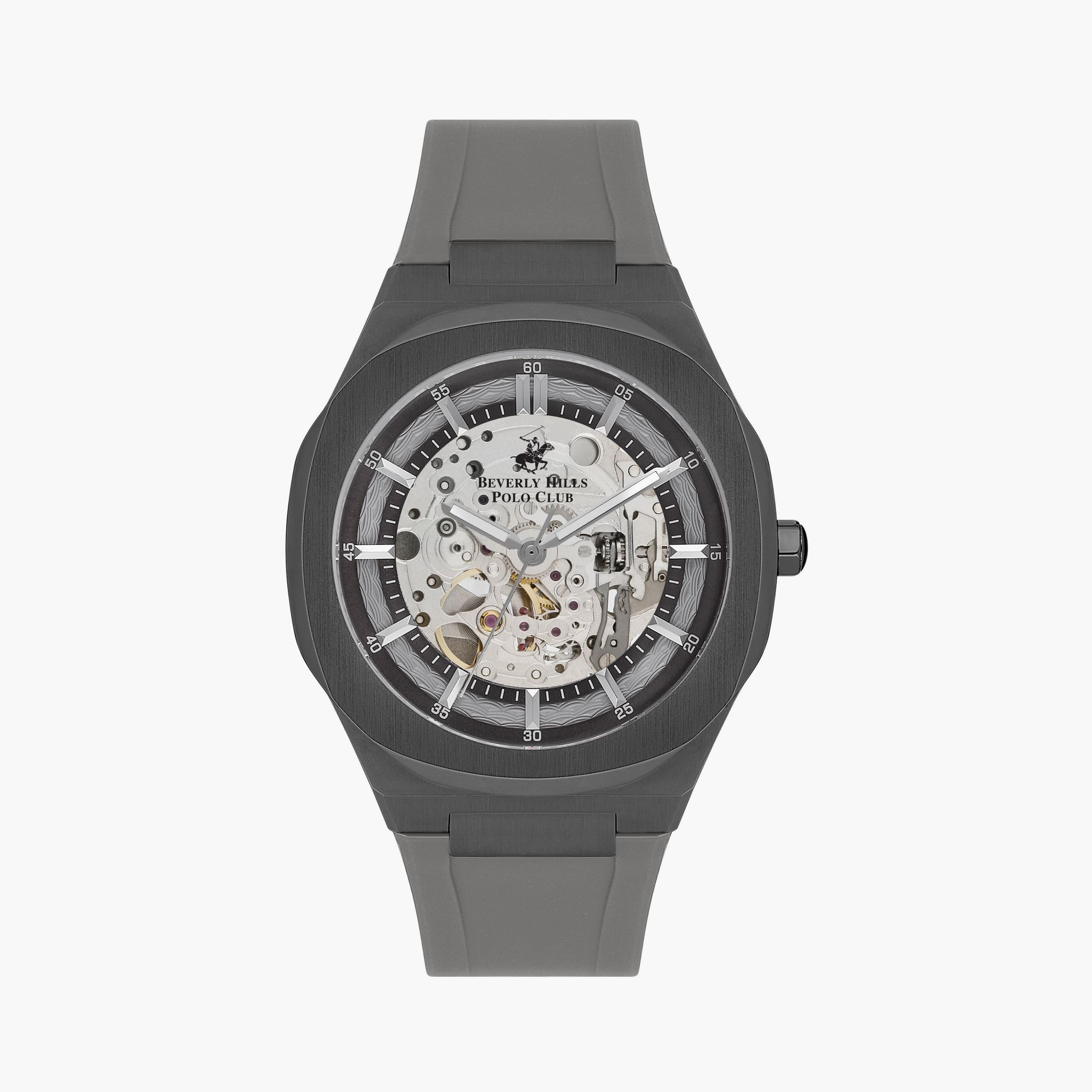 Beverly Hills Polo Club Men's Grey Automatic Silicone Watch | BP3543X.066-men-watchesandjewellery-watches-image-1