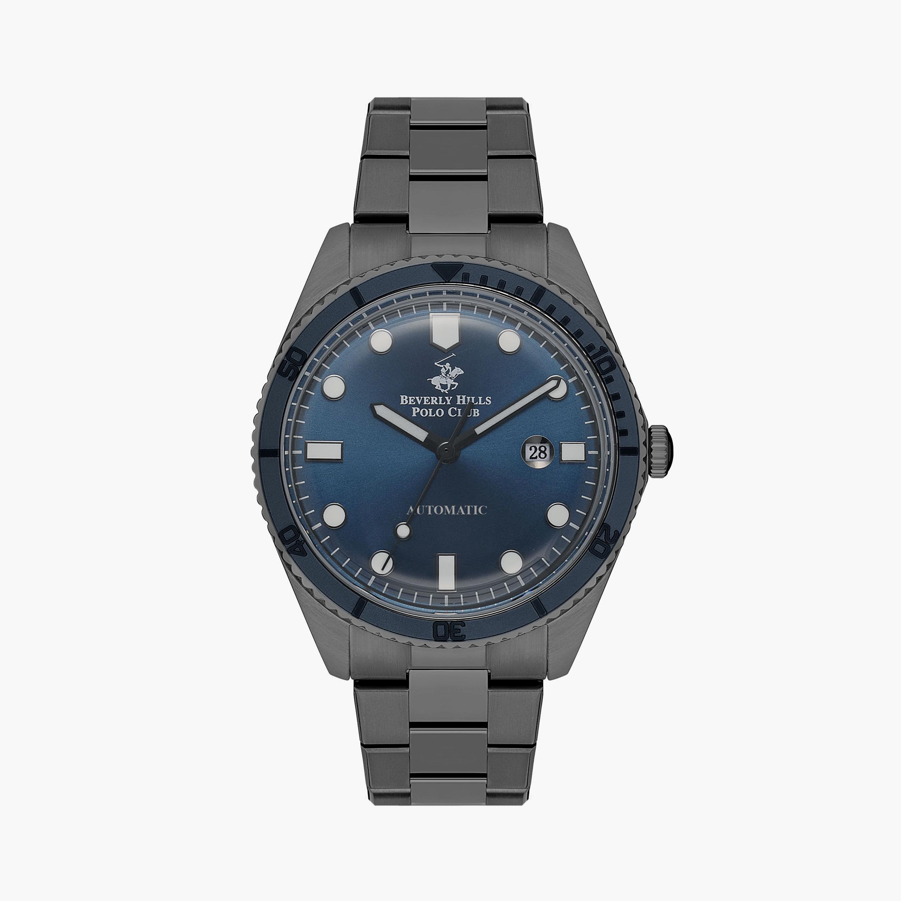 Beverly Hills Polo Club Men's Grey Automatic Metal Watch | BP3576X.090-men-watchesandjewellery-watches-image-1