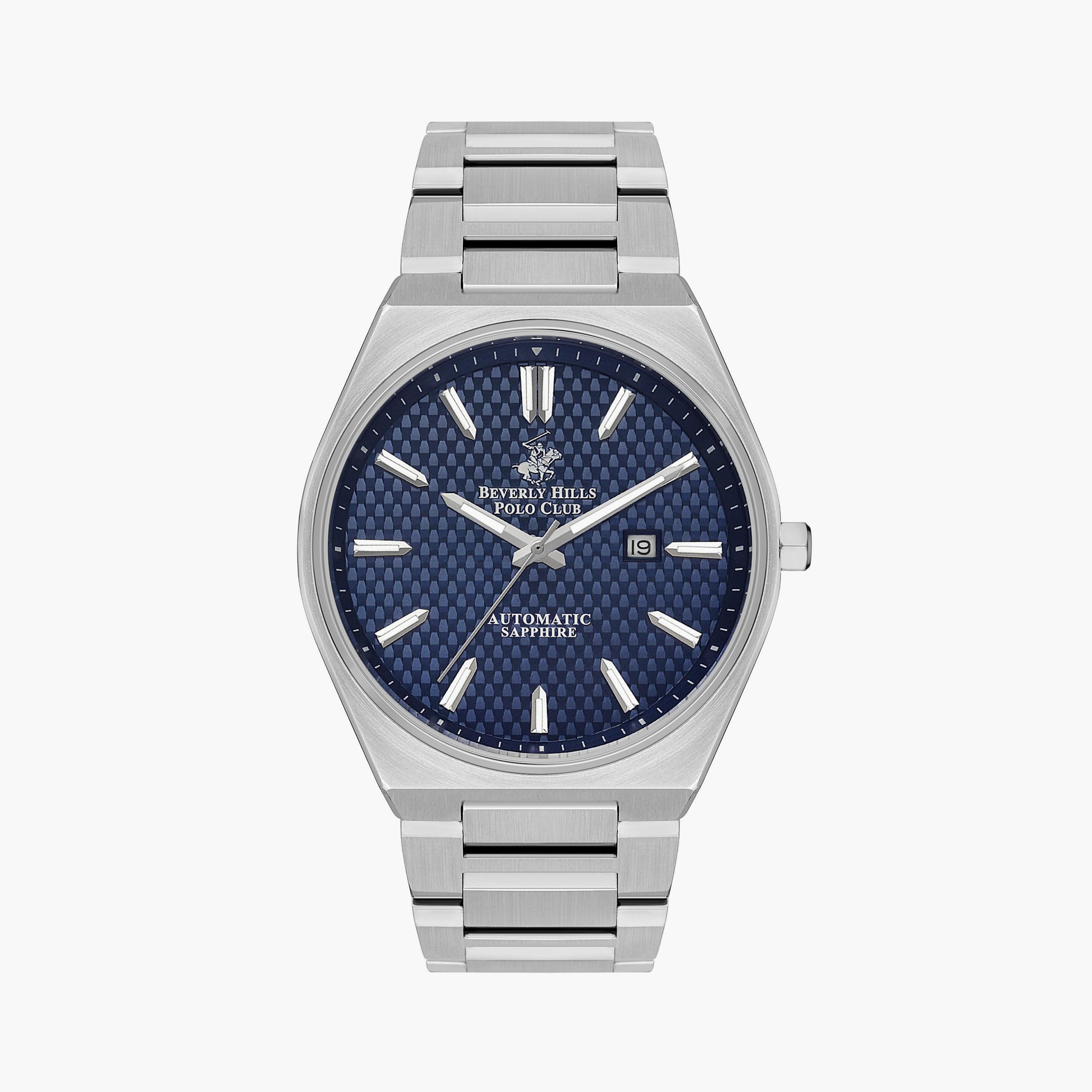 Beverly Hills Polo Club Men's Silver Automatic Metal Watch | BP3574X.390-men-watchesandjewellery-watches-image-1