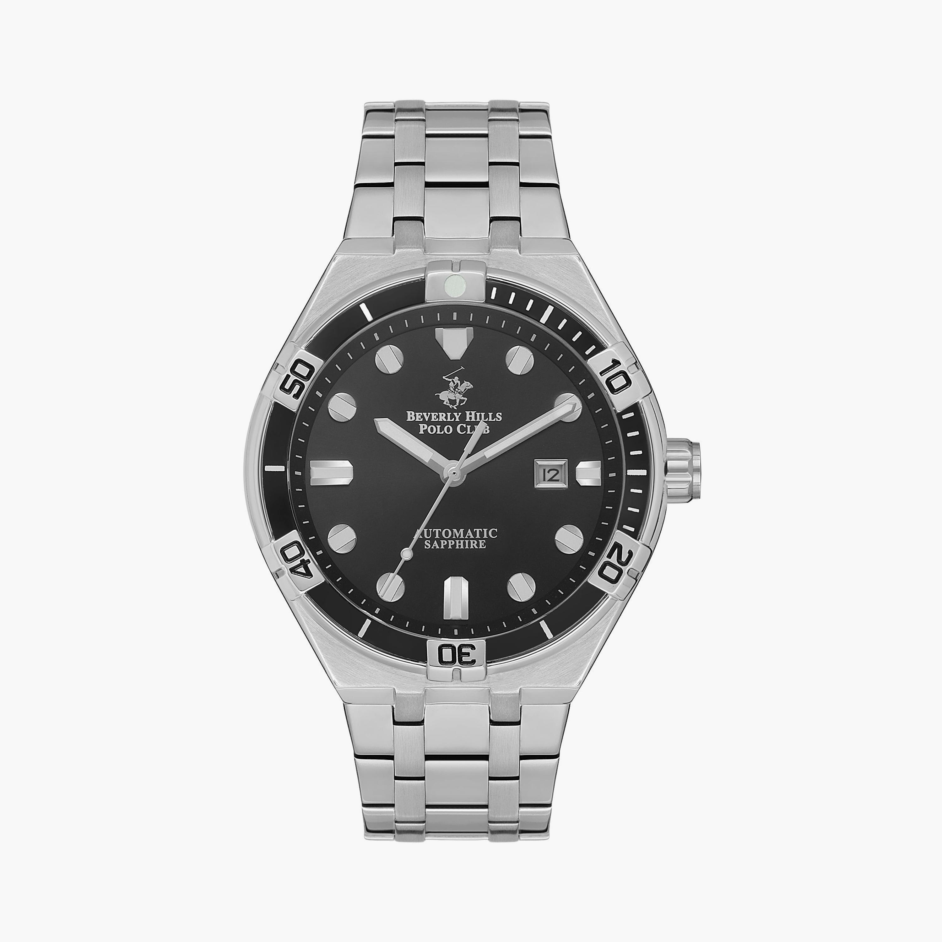 Beverly Hills Polo Club Men's Silver Automatic Metal Watch | BP3575X.350-men-watchesandjewellery-watches-image-1