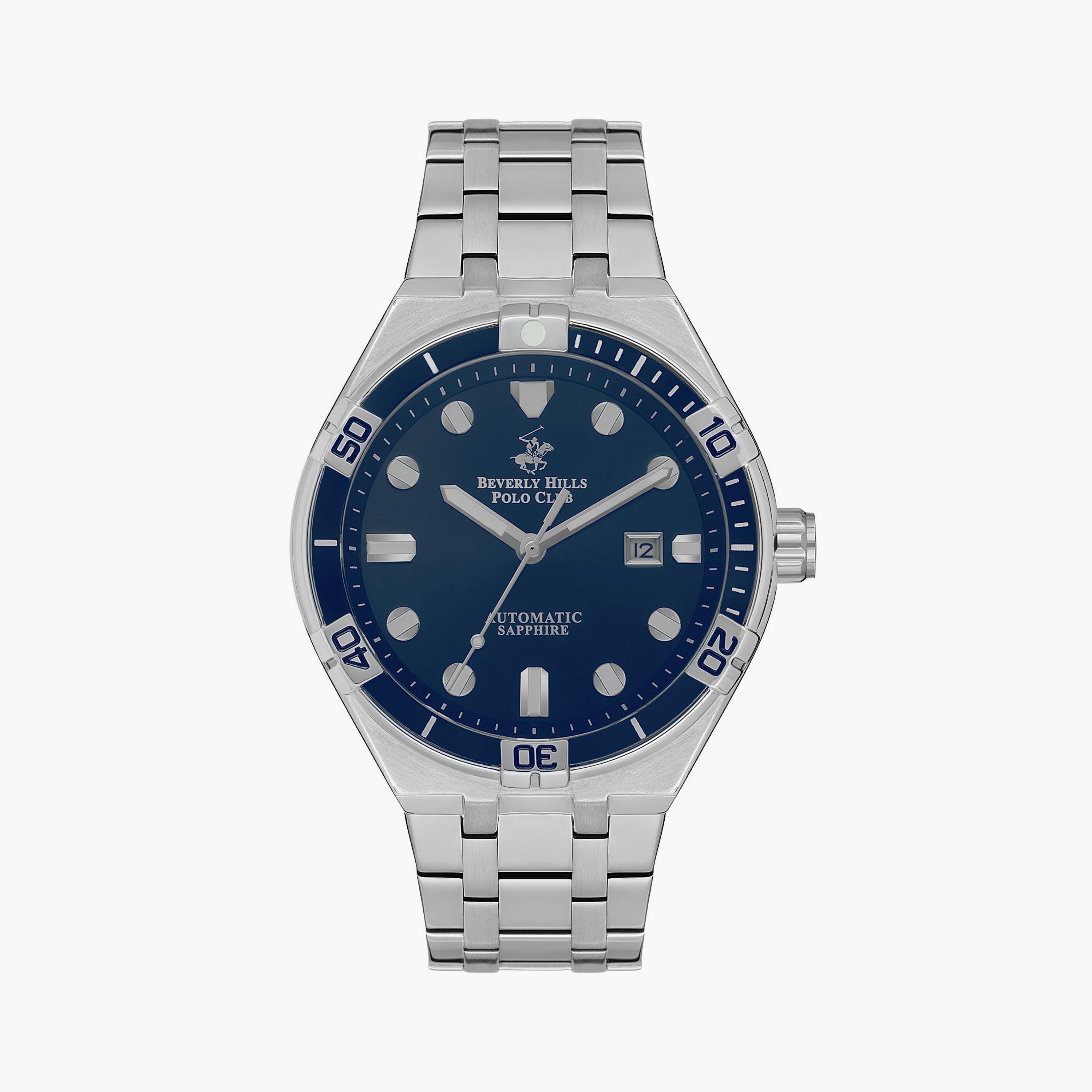 Beverly Hills Polo Club Men's Silver Automatic Metal Watch | BP3575X.390-men-watchesandjewellery-watches-image-1