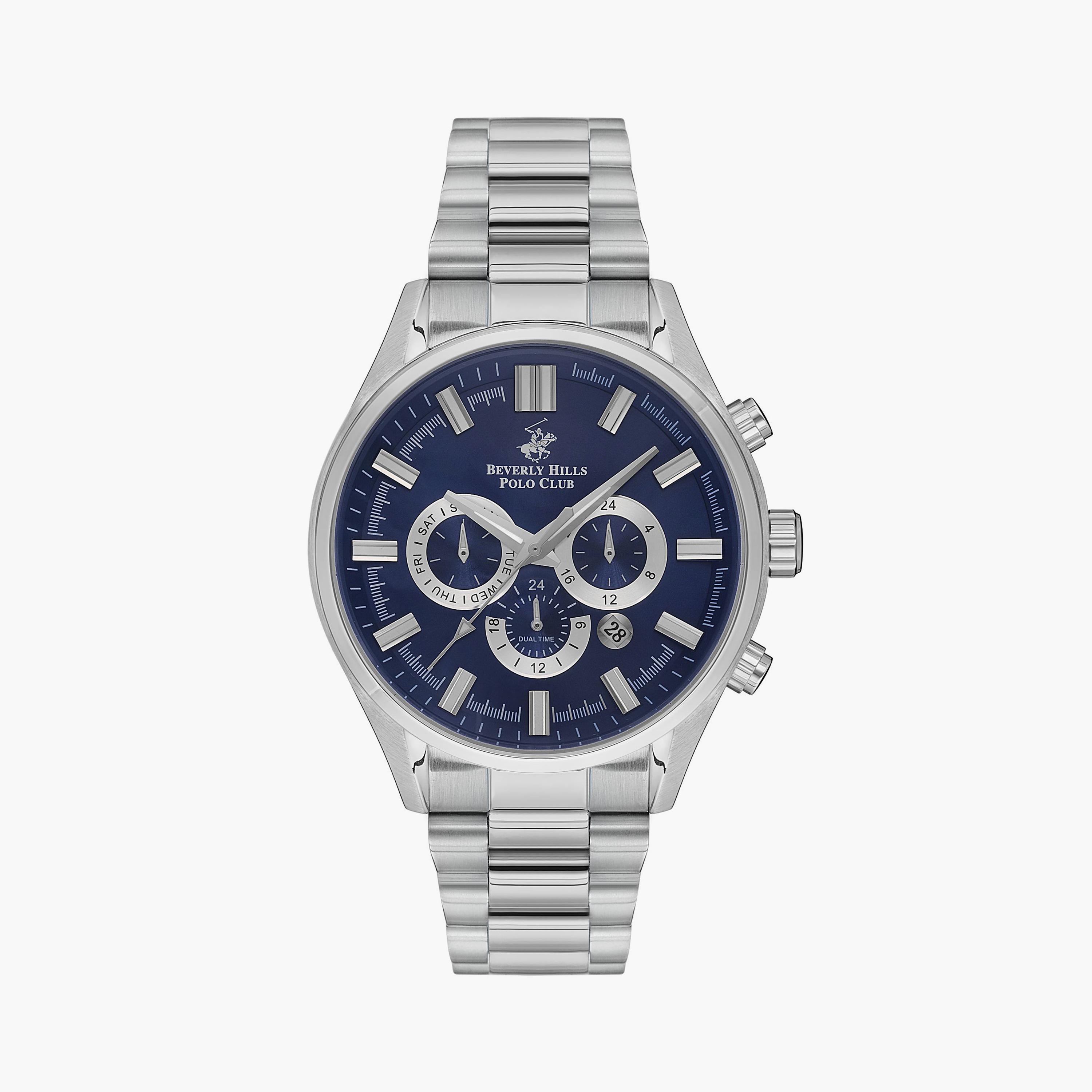 Beverly Hills Polo Club Men's Silver Chronograph Metal Watch | BP3395X.390-men-watchesandjewellery-watches-image-1
