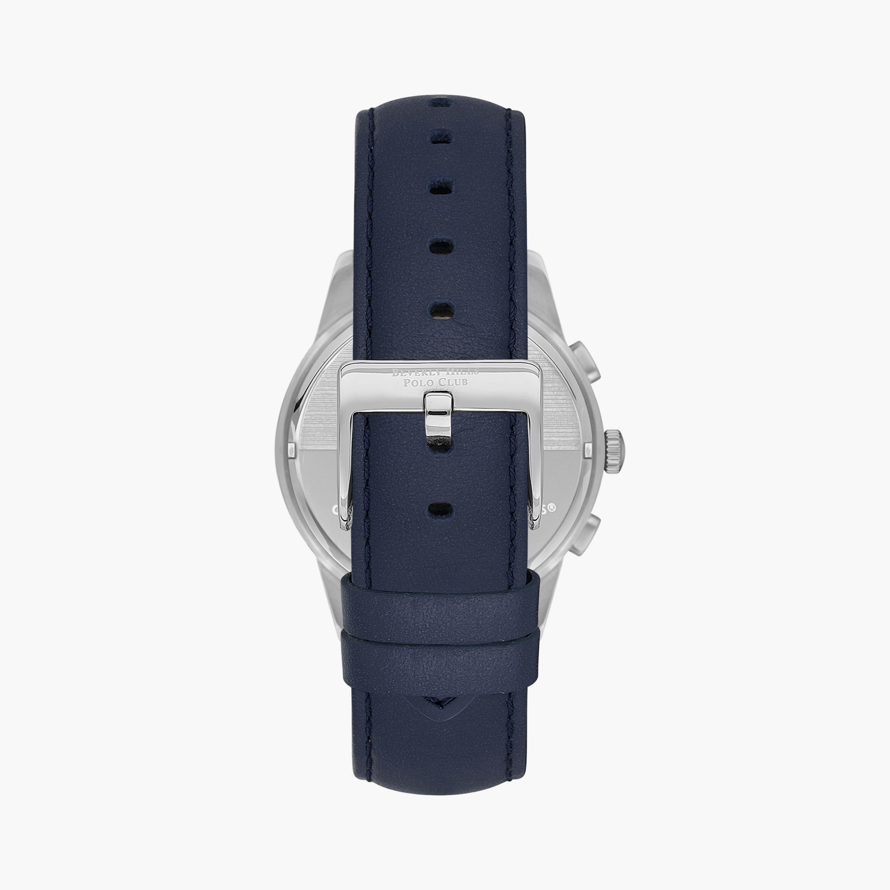 Beverly Hills Polo Club Men's Deep Navy Chronograph Leather Watch | BP3550X.399-men-watchesandjewellery-watches-image-3