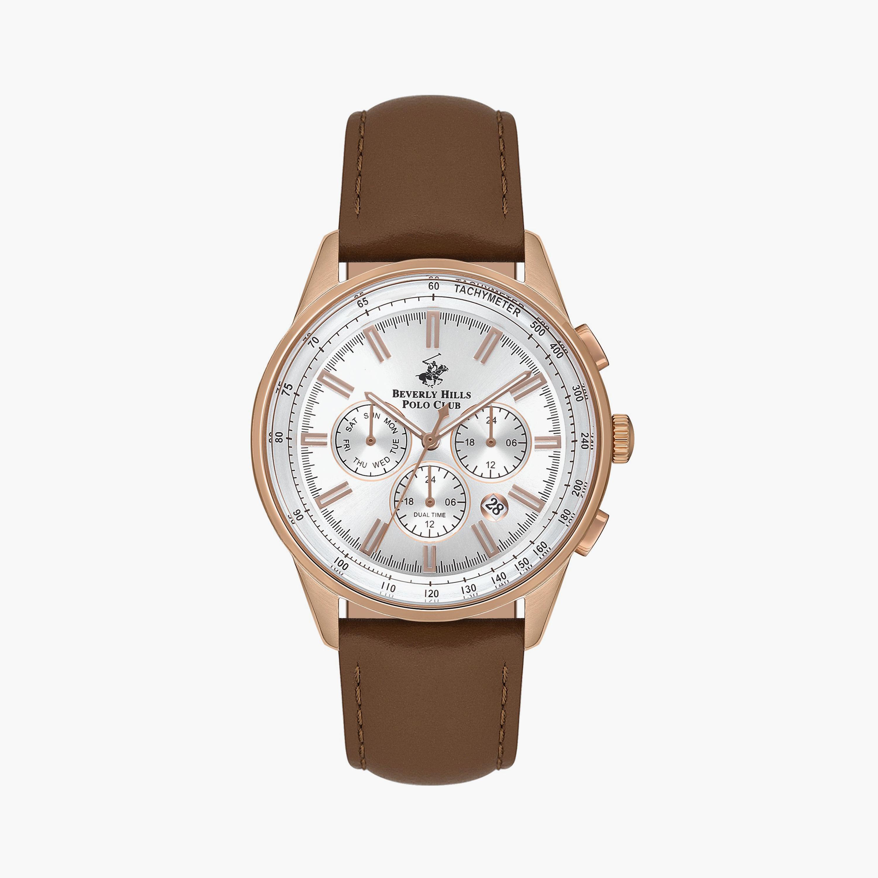 بيفرلي هيلز بولو كلوب ساعة يد رجالية كرونوغراف جلد بني BP3550X.432-men-watchesandjewellery-watches-image-1