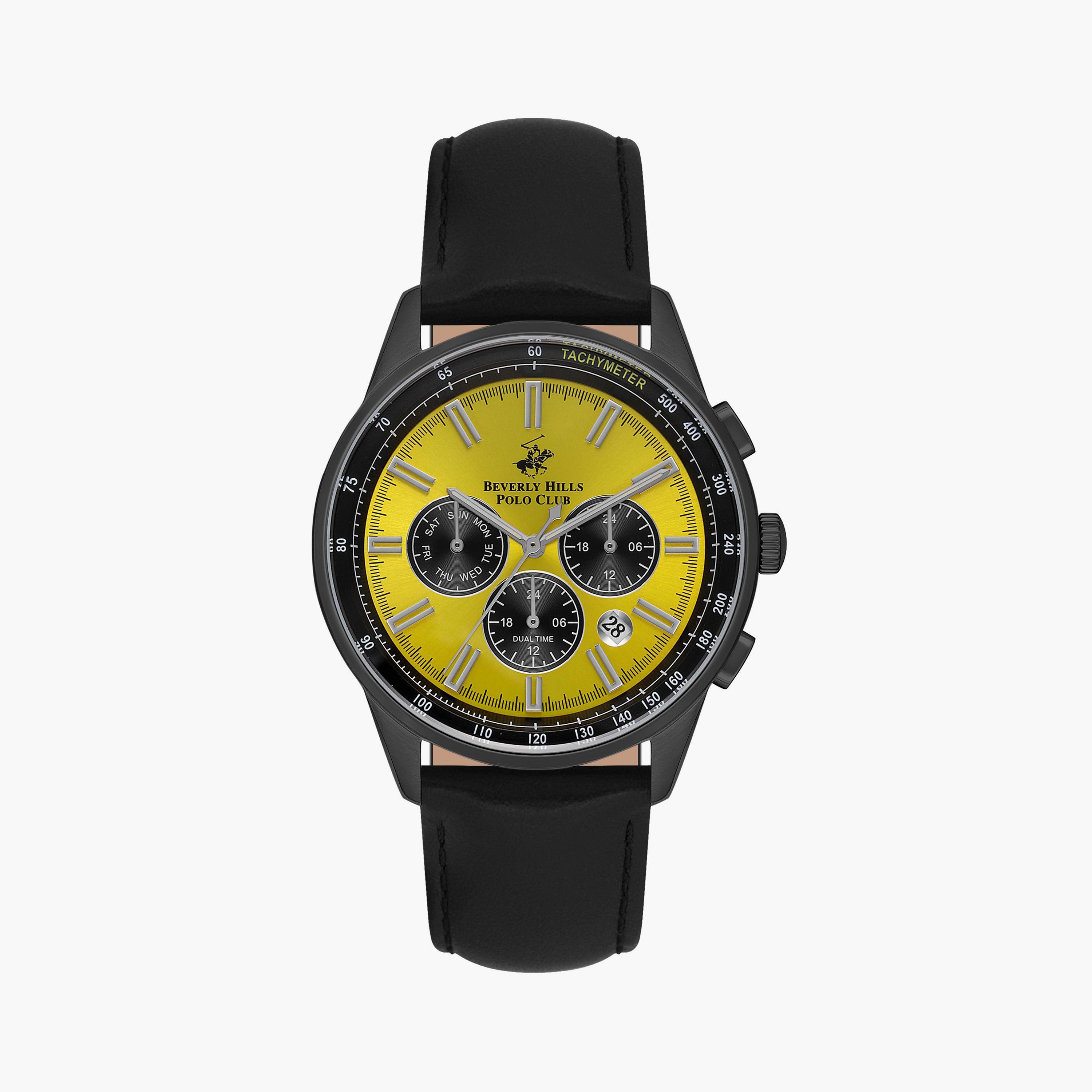بيفرلي هيلز بولو كلوب ساعة يد رجالية كرونوغراف جلد أسود BP3550X.801-men-watchesandjewellery-watches-image-1